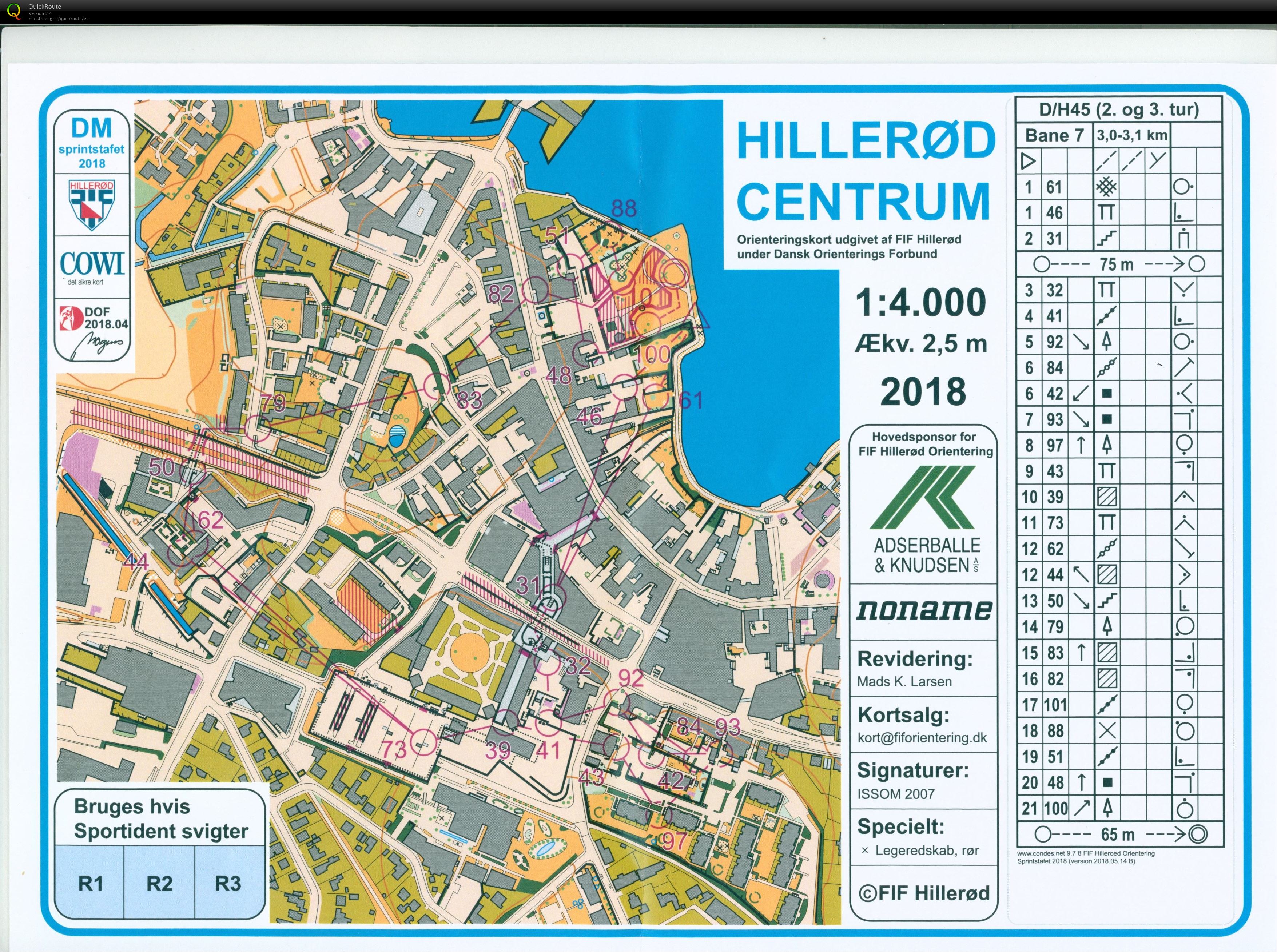 Hillerød sprint stafet D/H45 (27/05/2018)