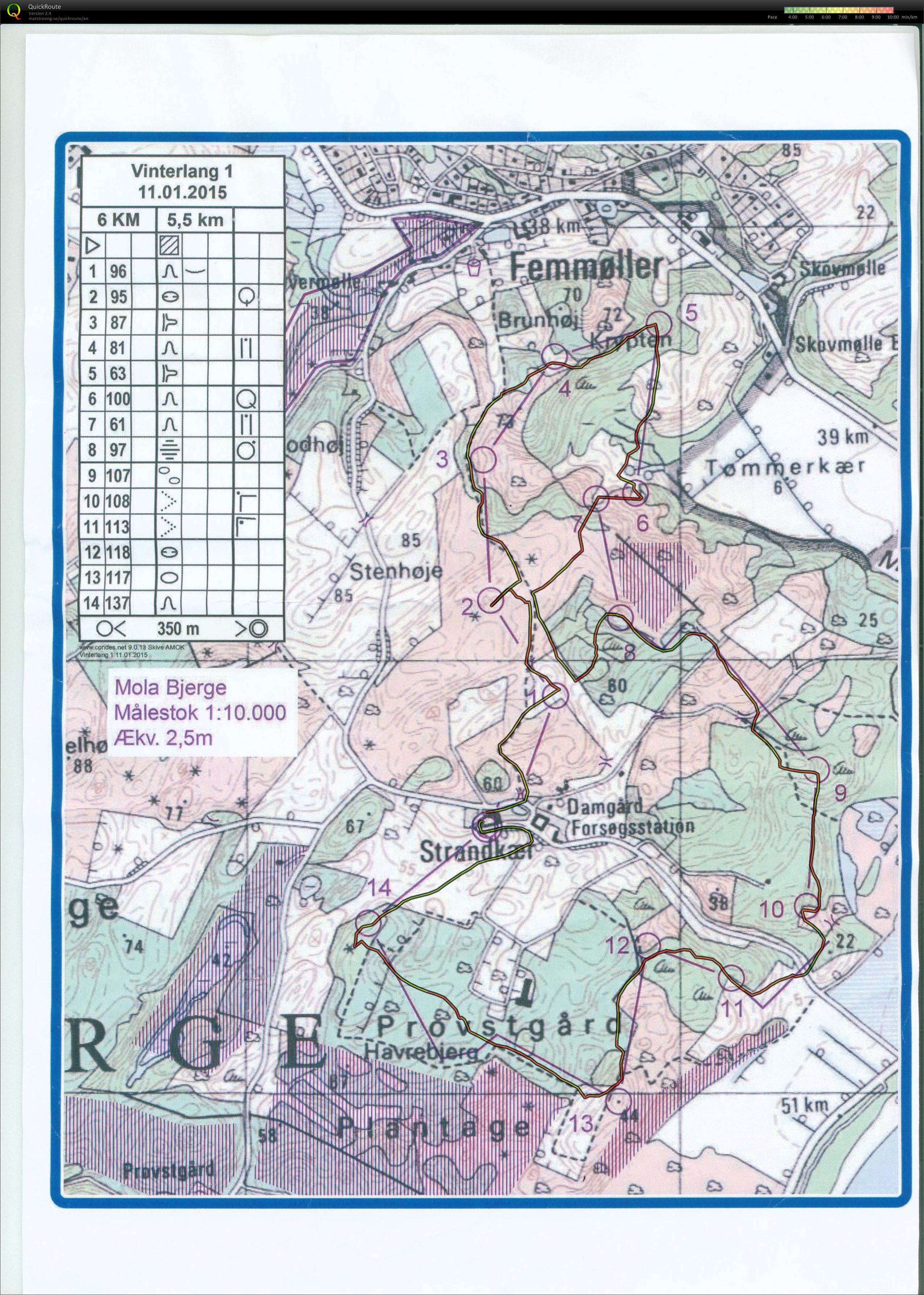 Mols Bjerge, Langdistance 1, 6 km, Pia Gade, 110115 (2015-01-11)