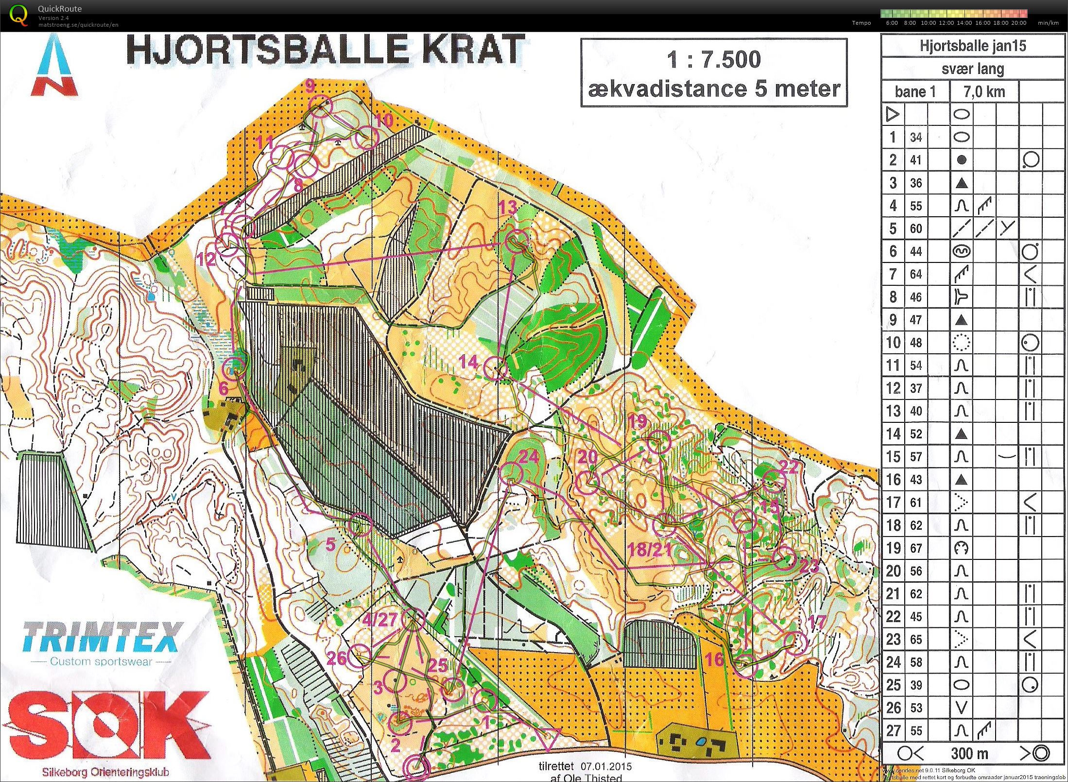 Hjortsballe Krat - Bane 1 - 7 km. (31.01.2015)