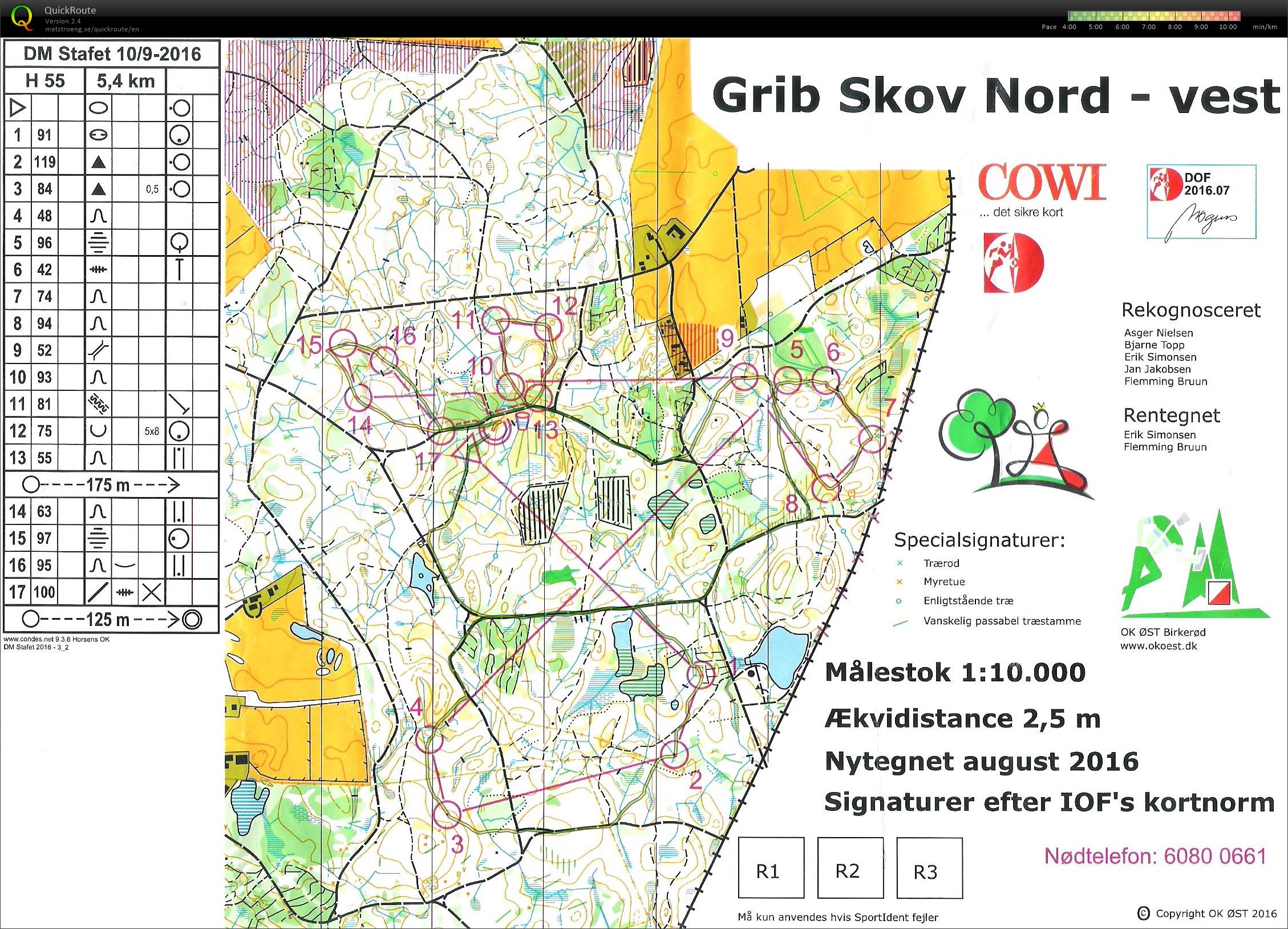 DM Stafet 2016 Grib Skov Nordvest (10/09/2016)