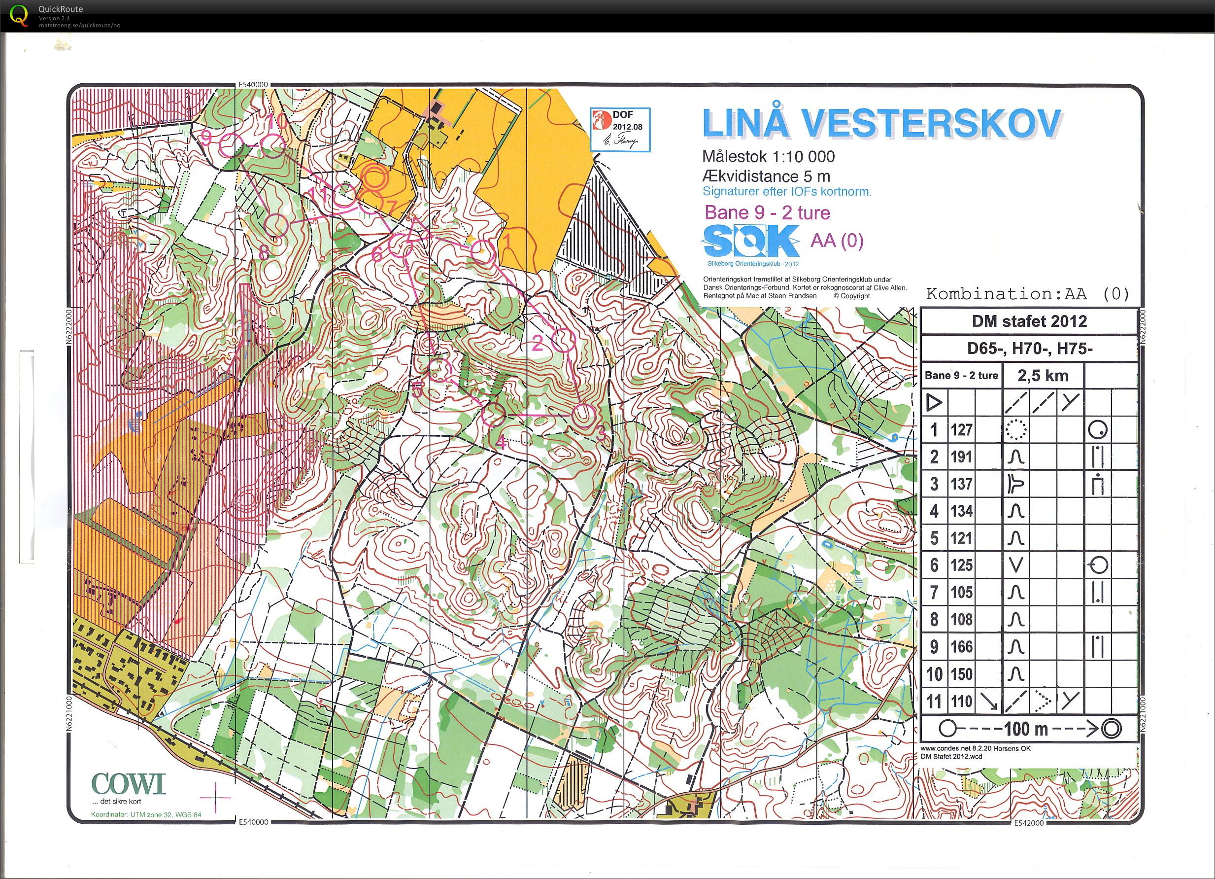 DM- stafet 1 tur H75   Preben Munk Eriksen (2012-09-15)