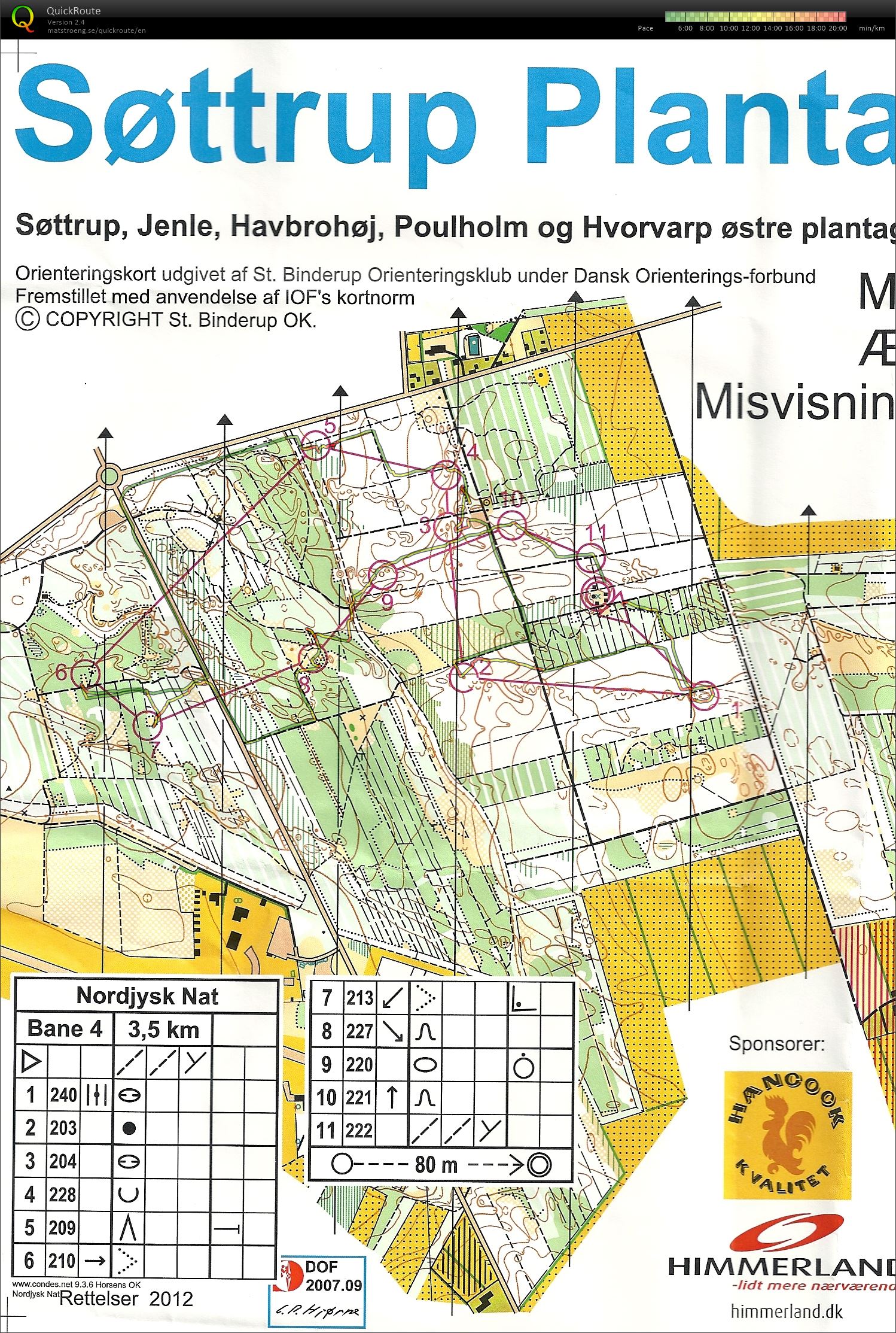 Søttrup Plantage NJ Nat, Bane 4 (12/10/2016)