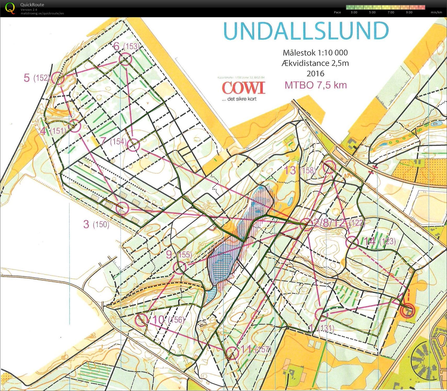 Undallslund MTBO Natløb (24-10-2016)