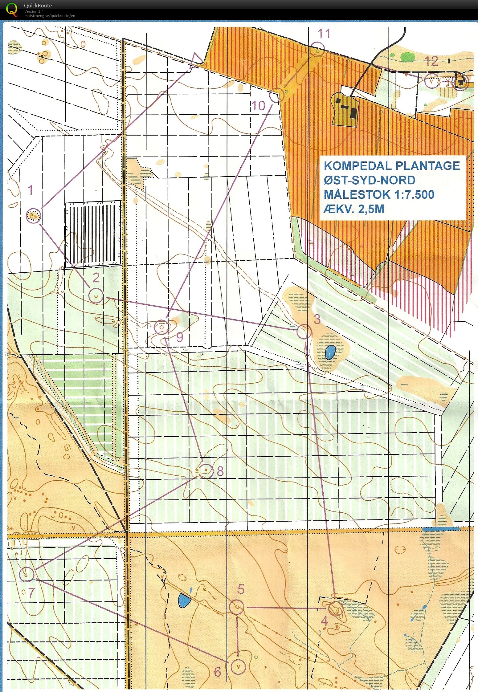 Kompedal Plantage, Vinterlang 1, 6km (11-12-2016)