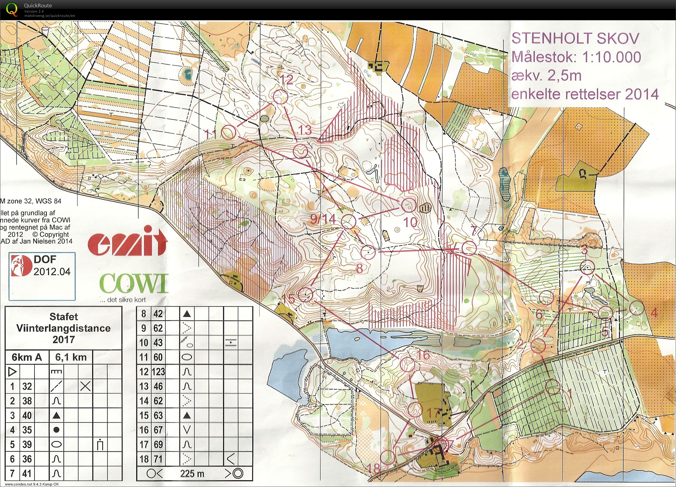 Stenholt, Vinterlang stafet, 6km A (22-01-2017)