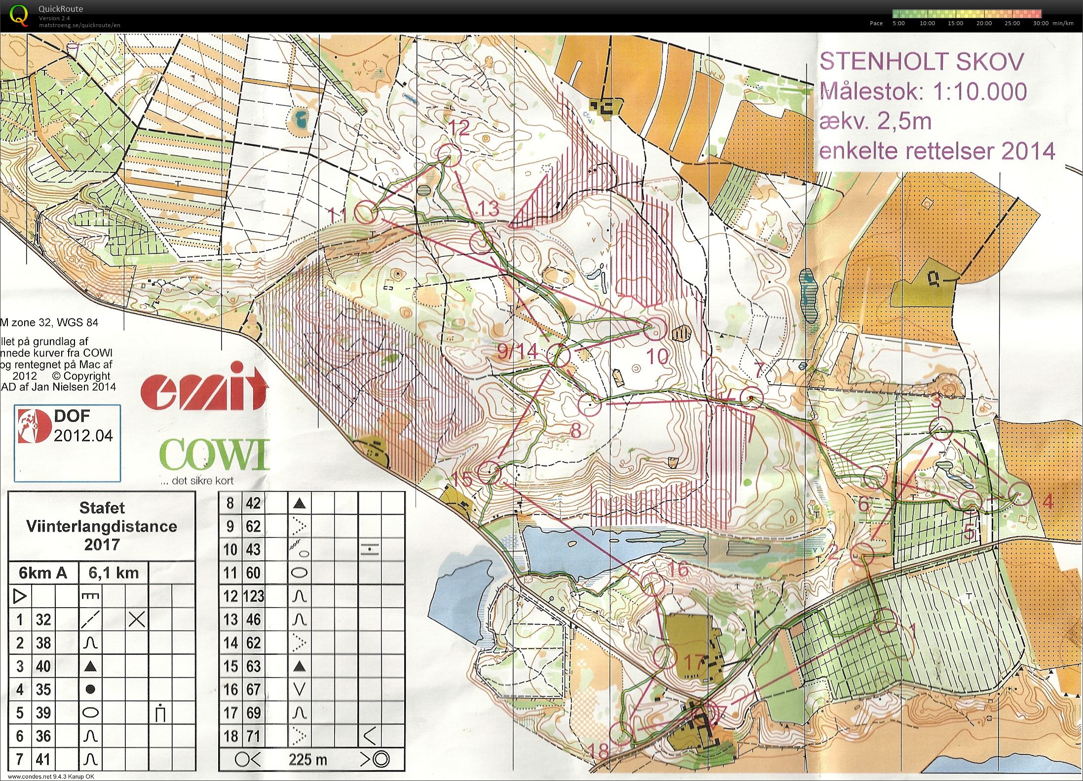 Stenholt, Vinterlang stafet, 6km A (22-01-2017)