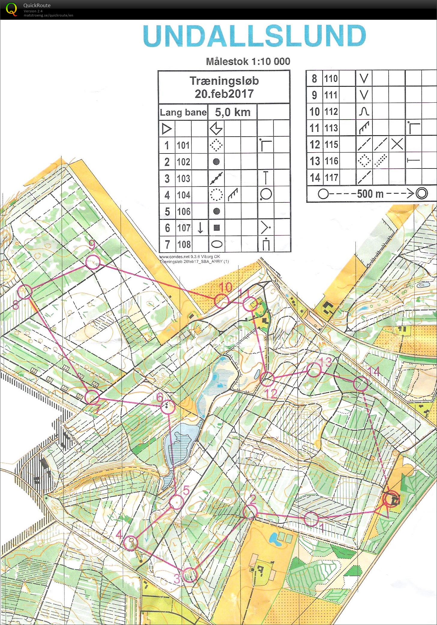 Natløbstræning Undallslund - Bane 1 plus bonusrunde 6.1 K (20-02-2017)