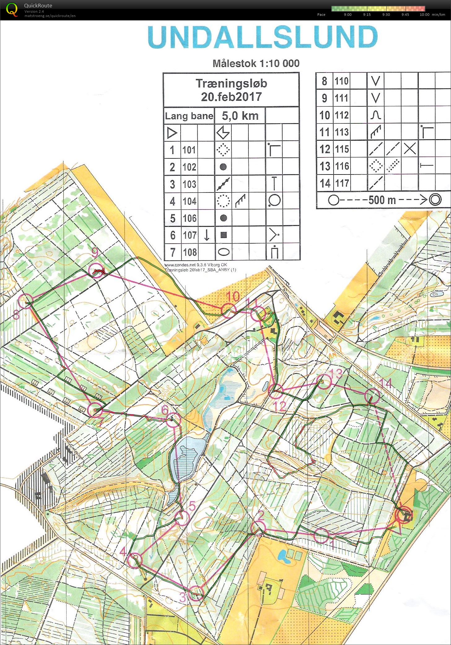 Natløbstræning Undallslund - Bane 1 plus bonusrunde 6.1 K (20.02.2017)