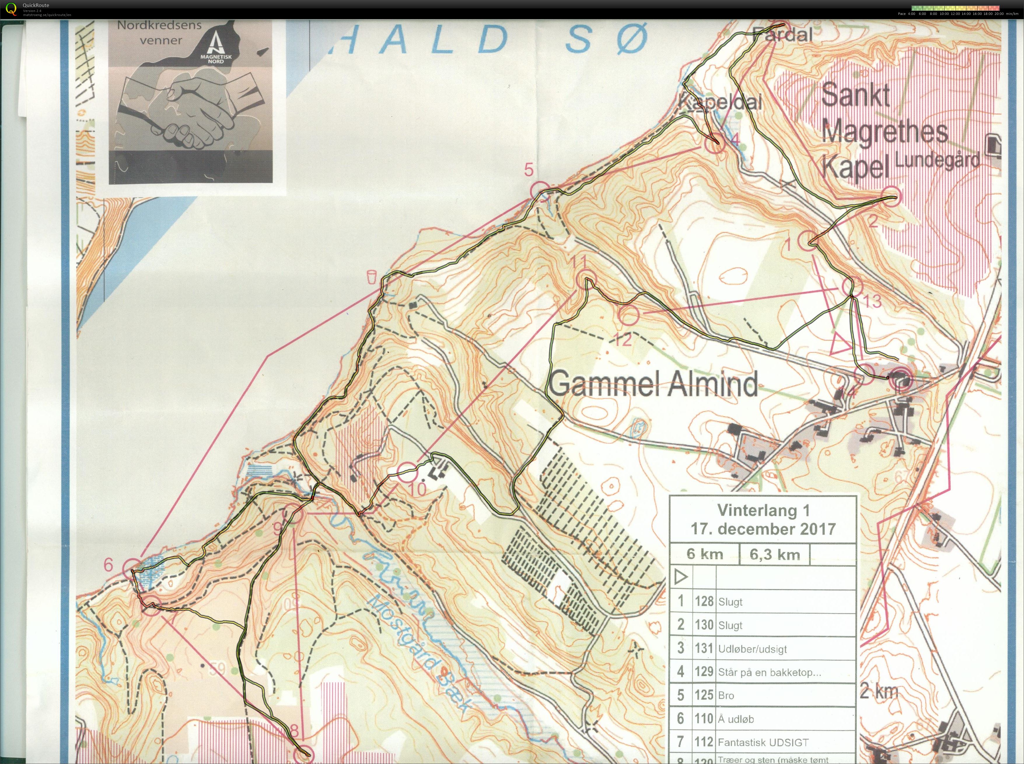 Gammel Almind, Vinterlang 1 2018, 6 km, Pia Gade, 171217 (17/12/2017)