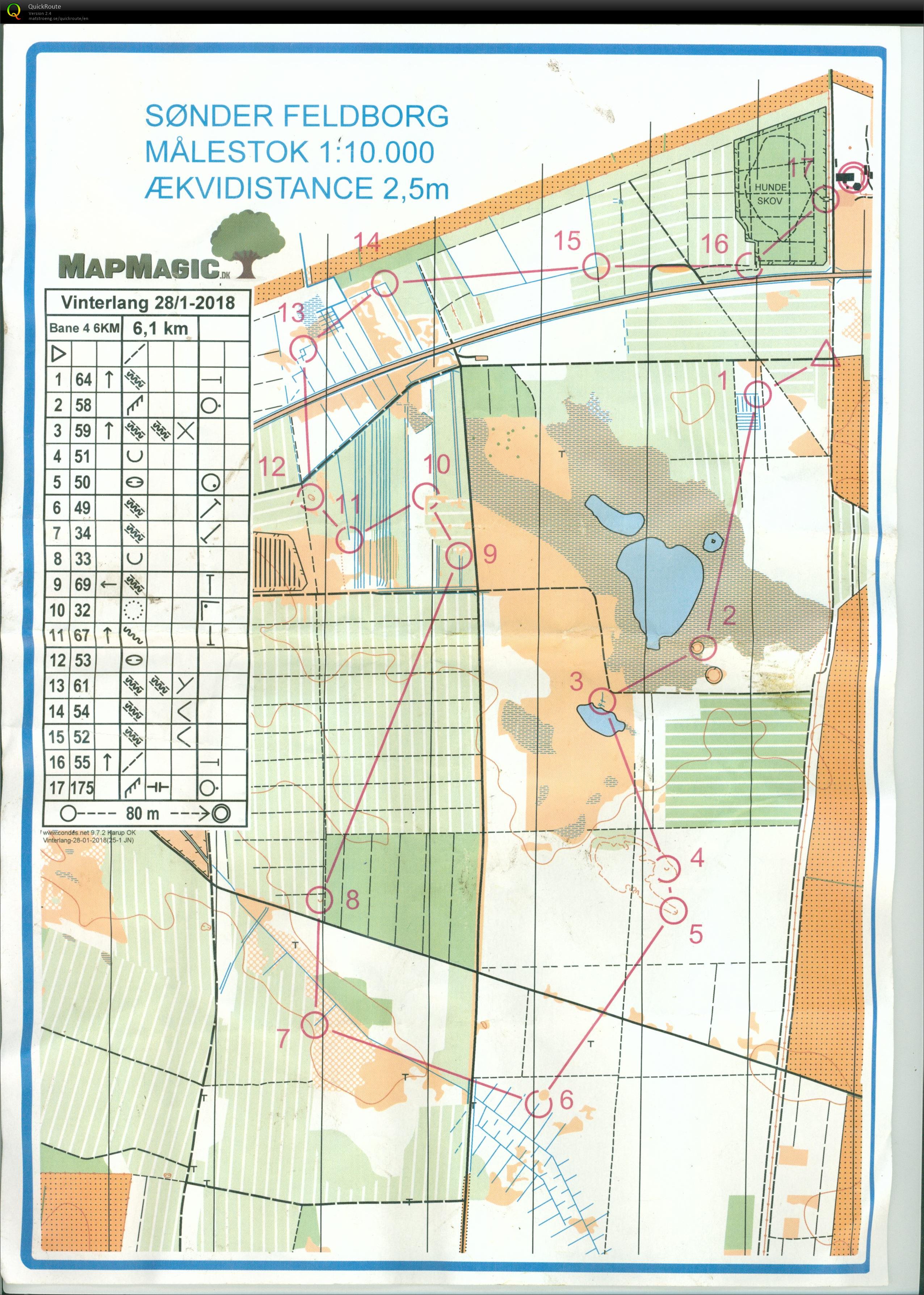 Sønder Feldborg, Vinterlang, Bane 6 km, Pia Gade, 28118 (28/01/2018)