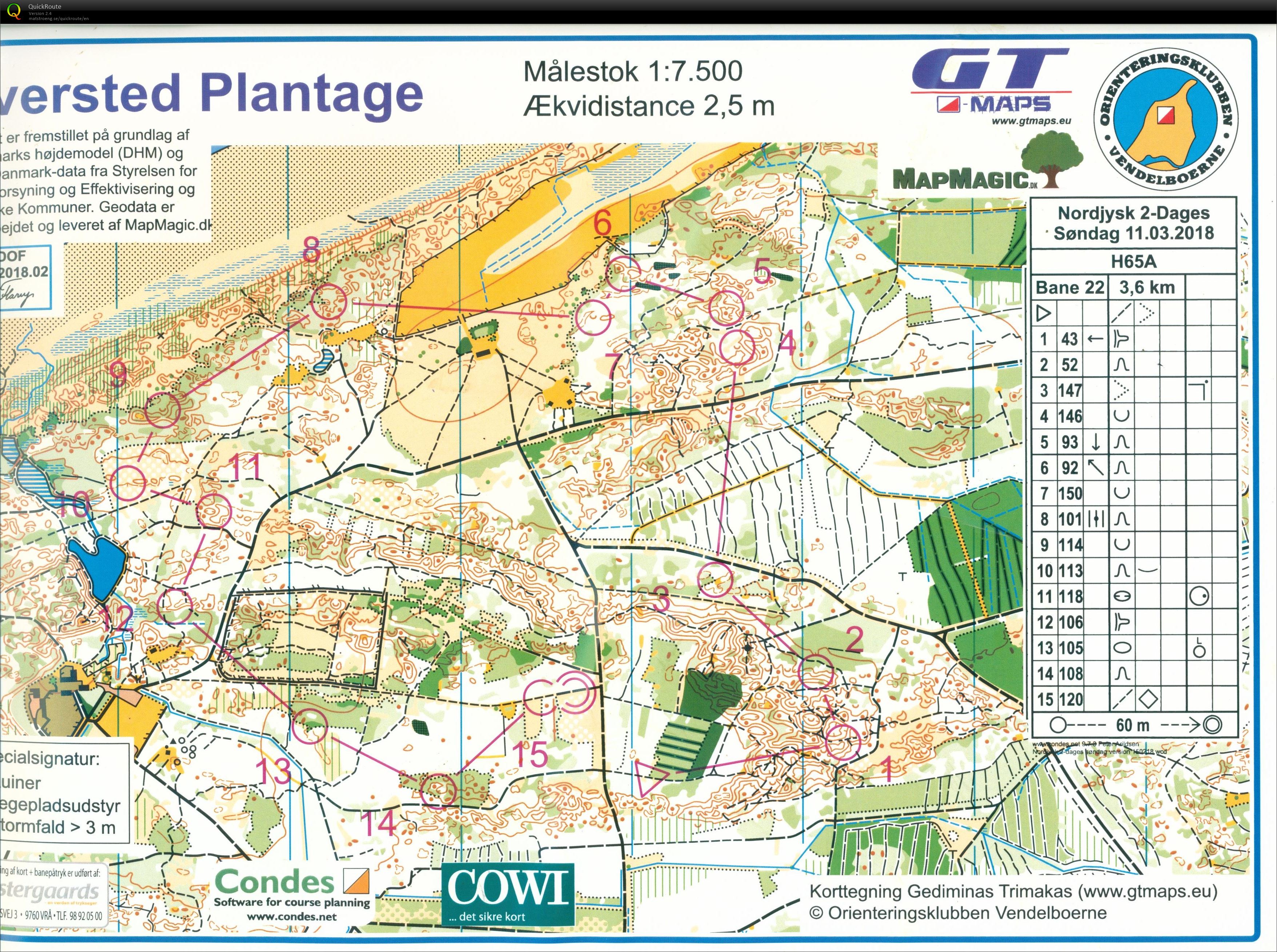 NJ-2D-Tversted Plantage H65. Lidt uskarp ved post 9. Blev kun slået af Sigurd Dæhli (2018-03-11)