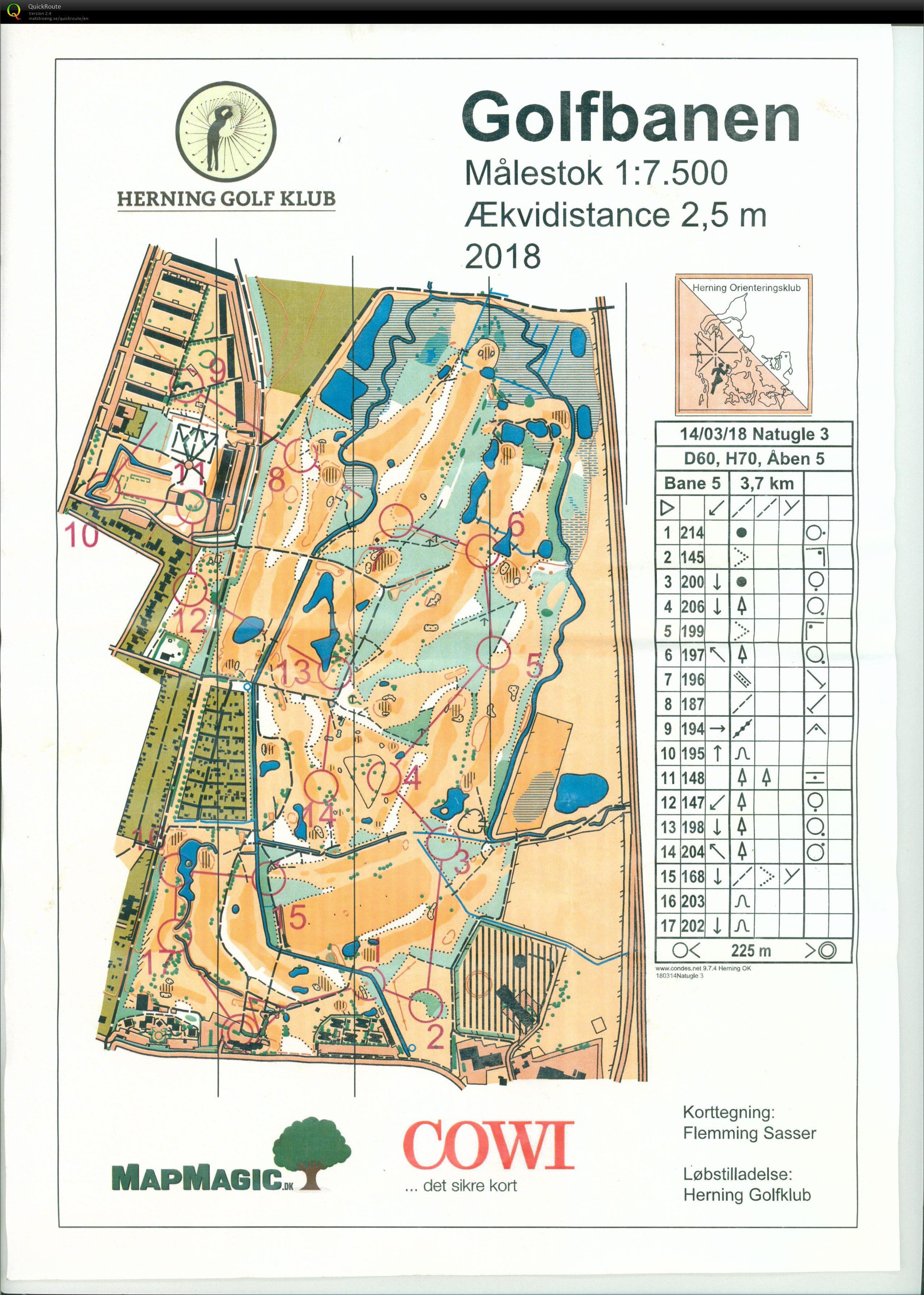 Natugle 3, Golfbanen Herning, Bane 5, Pia Gade, 140318 (14-03-2018)