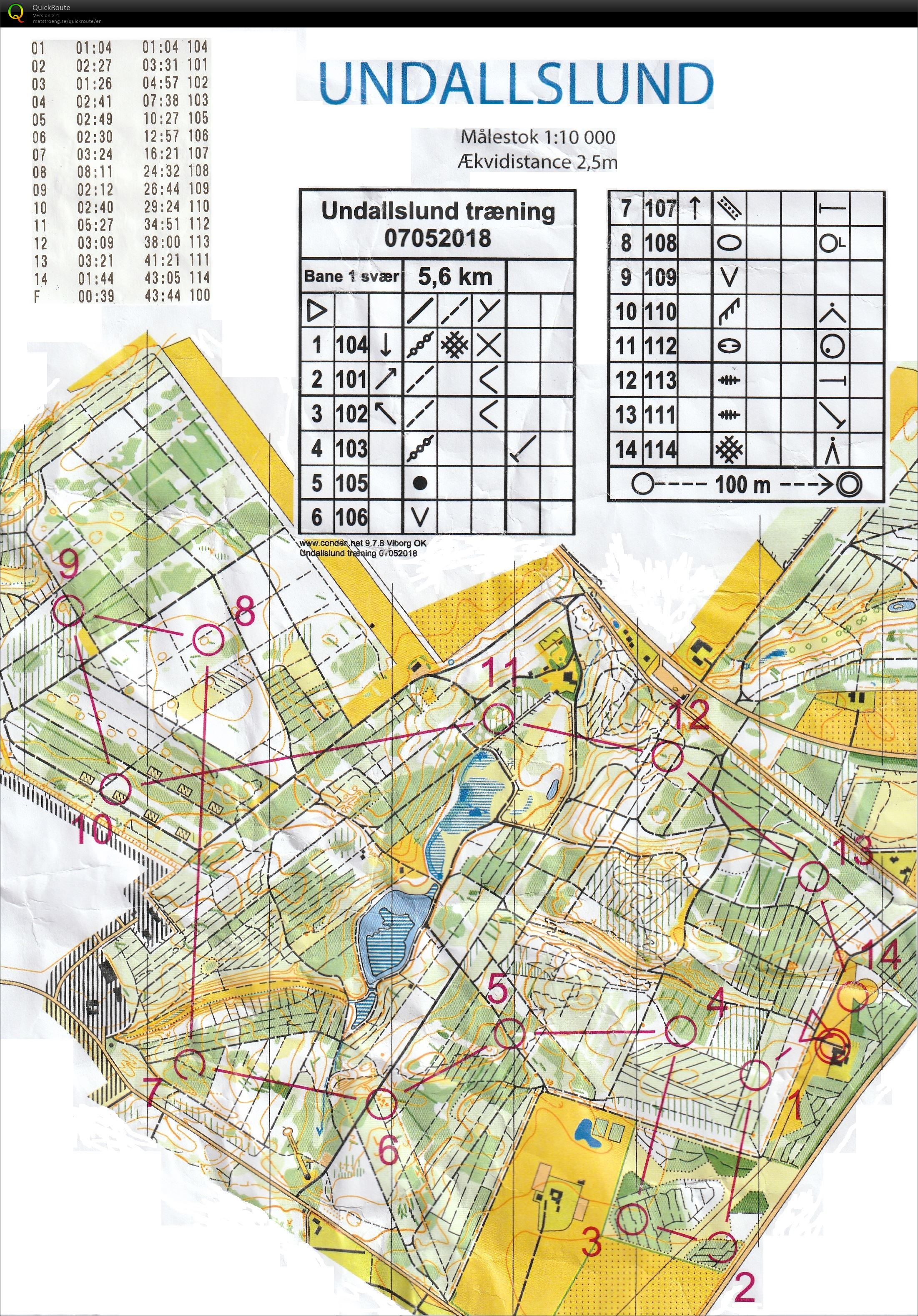 Poster i Skoven Undallslund - bane 1 (2018-05-07)