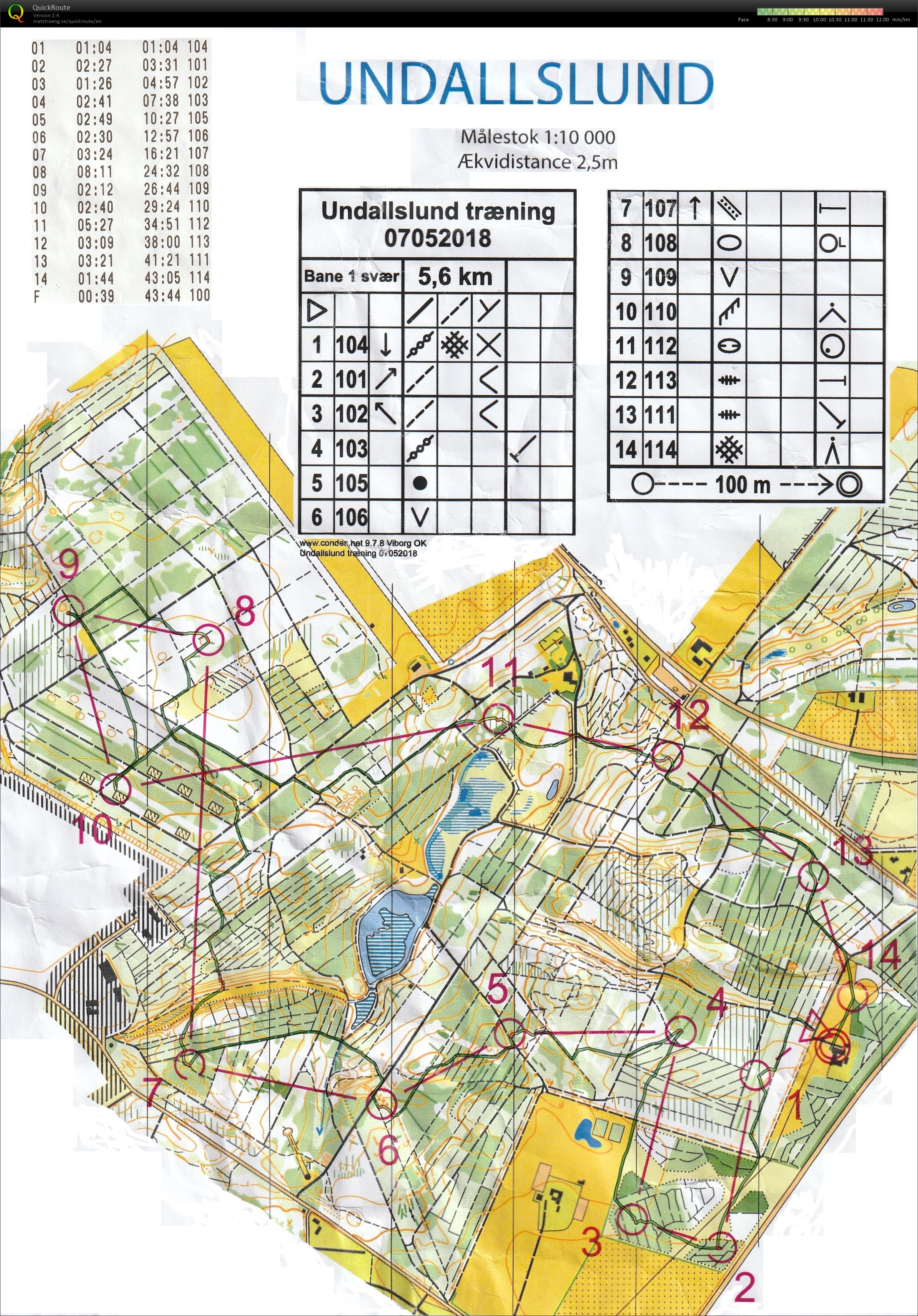 Poster i Skoven Undallslund - bane 1 (2018-05-07)