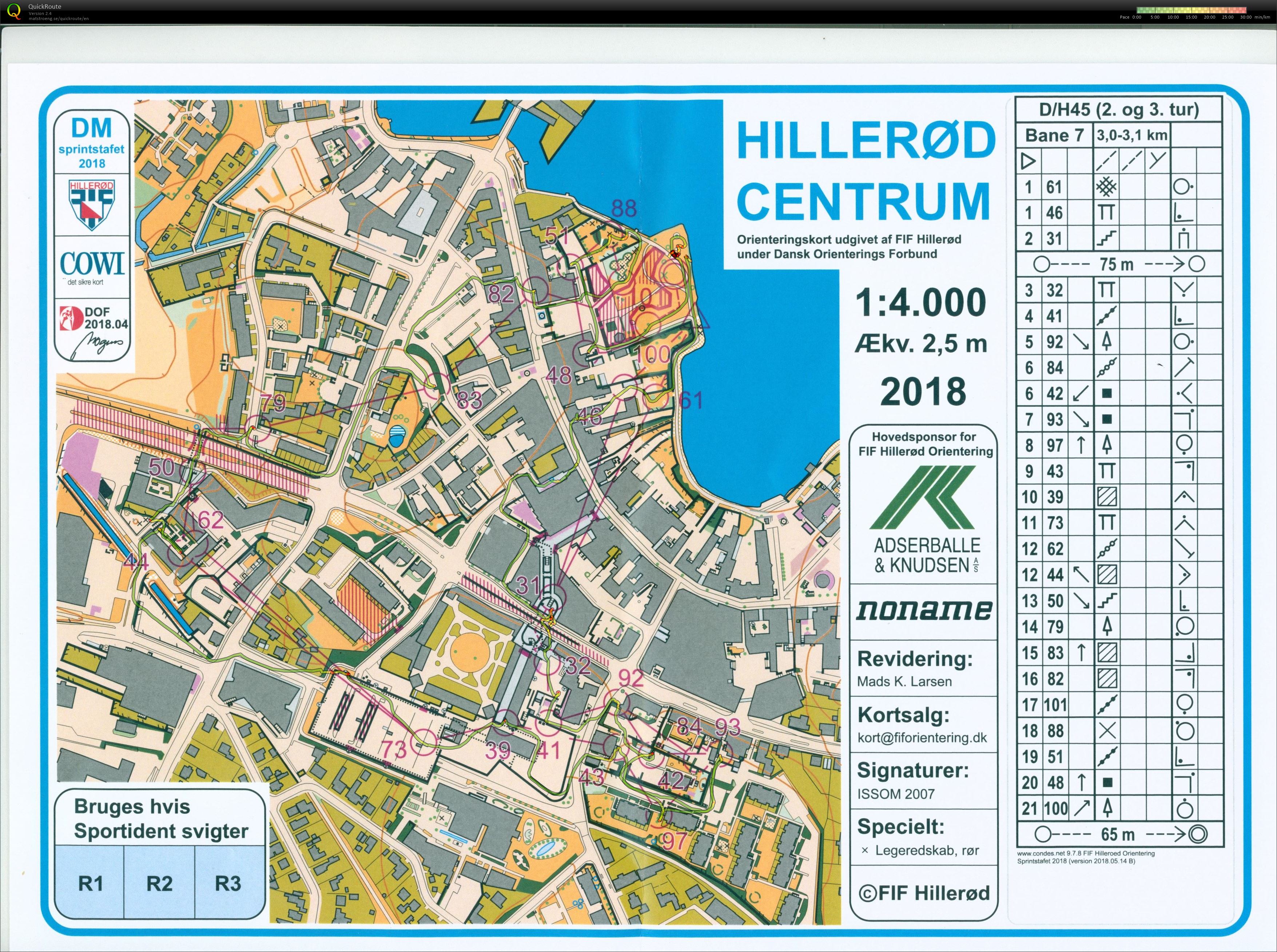 Hillerød sprint stafet D/H45 (27-05-2018)