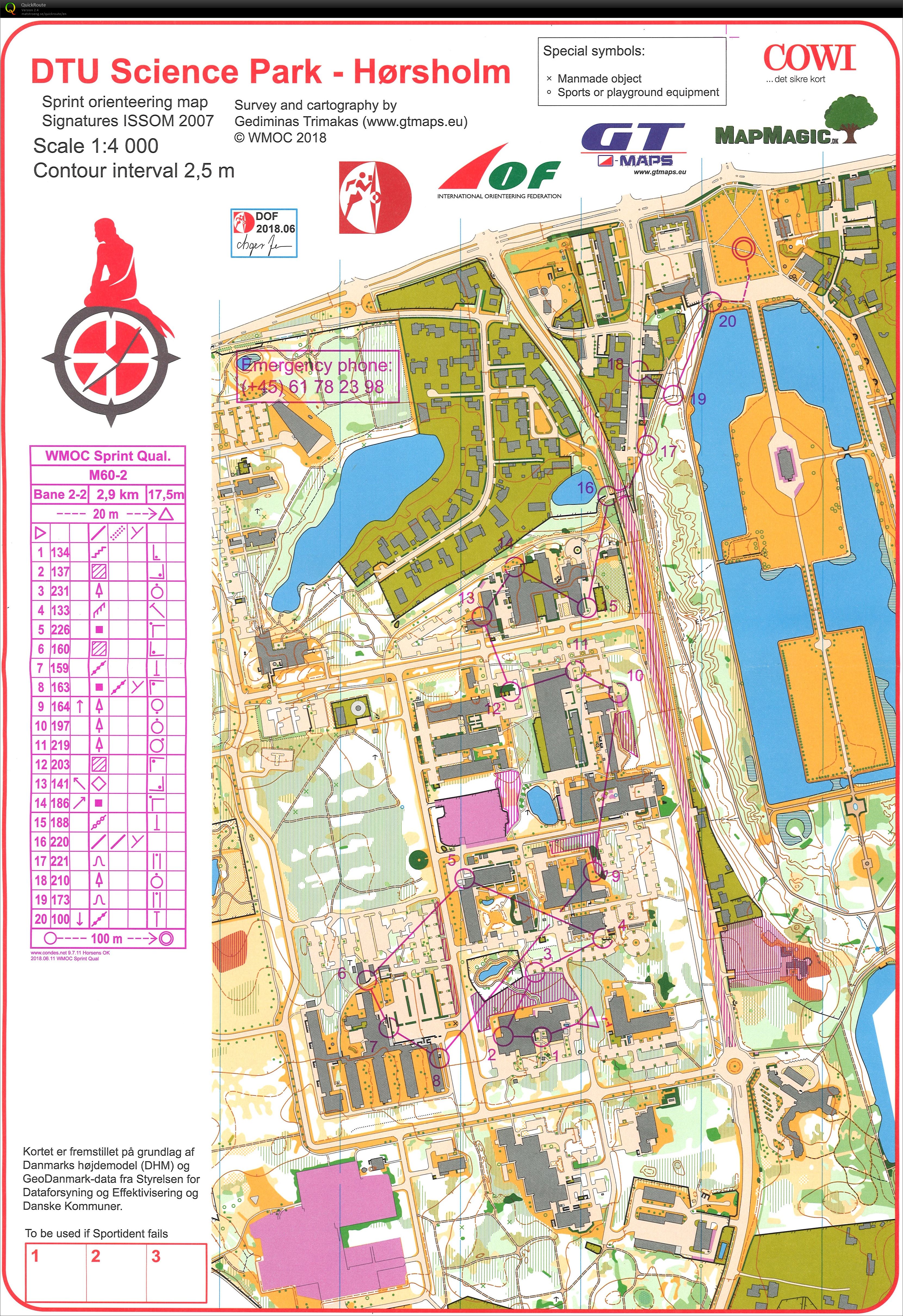 WMOC Sprint Kvalifikation Hørsholm H60 (07.07.2018)