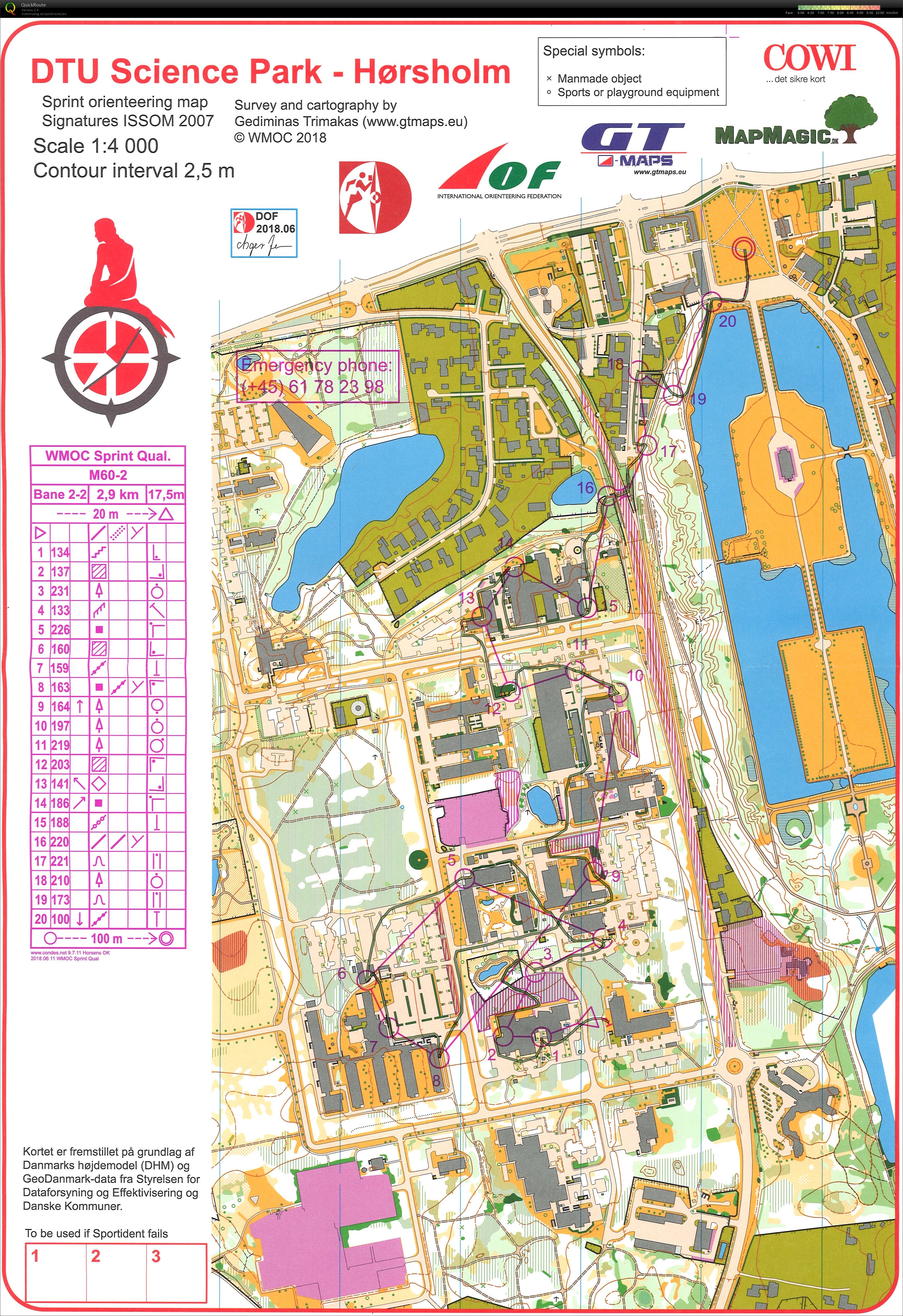 WMOC Sprint Kvalifikation Hørsholm H60 (07.07.2018)