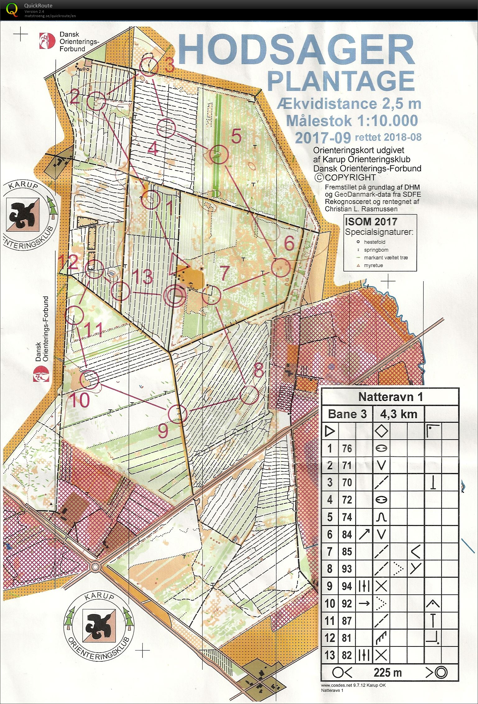 Hodsager Plantage, Natteravn 1, Bane 3  (06-09-2018)