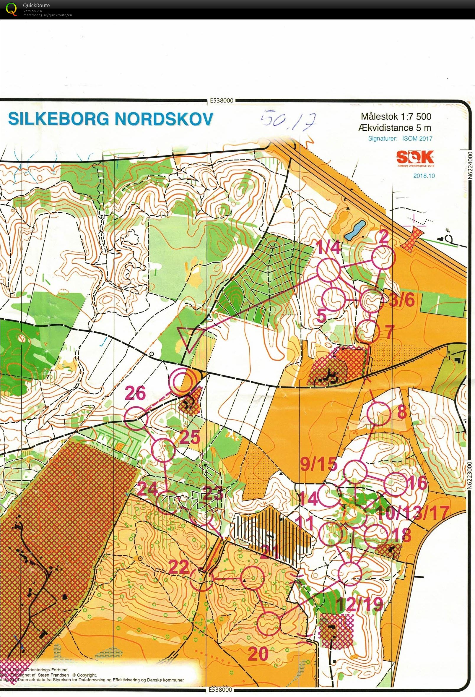 Silkeborg Nordskov, Løvfaldsløv, Bane 4, kombination AE (14/10/2018)