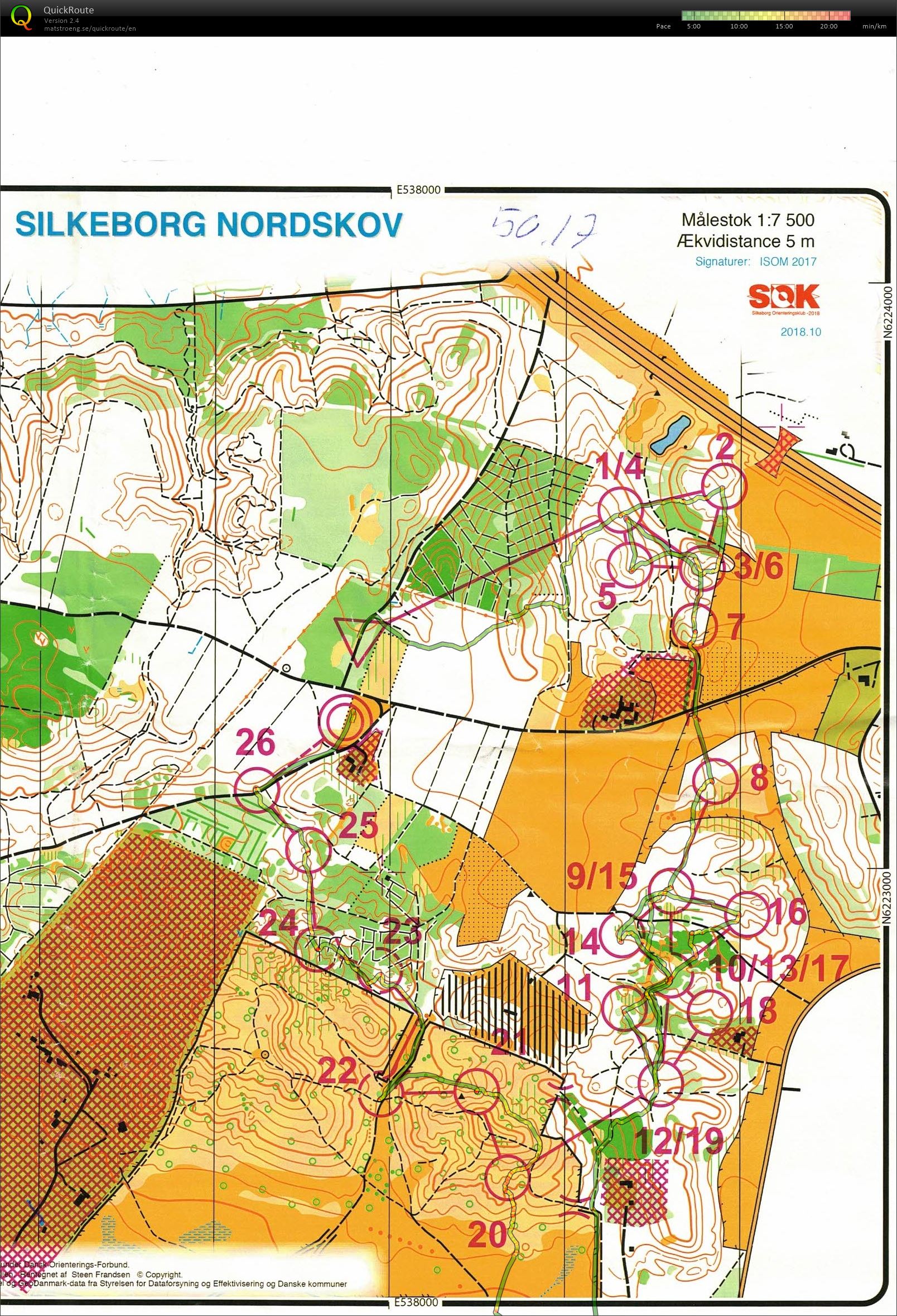 Silkeborg Nordskov, Løvfaldsløv, Bane 4, kombination AE (14-10-2018)