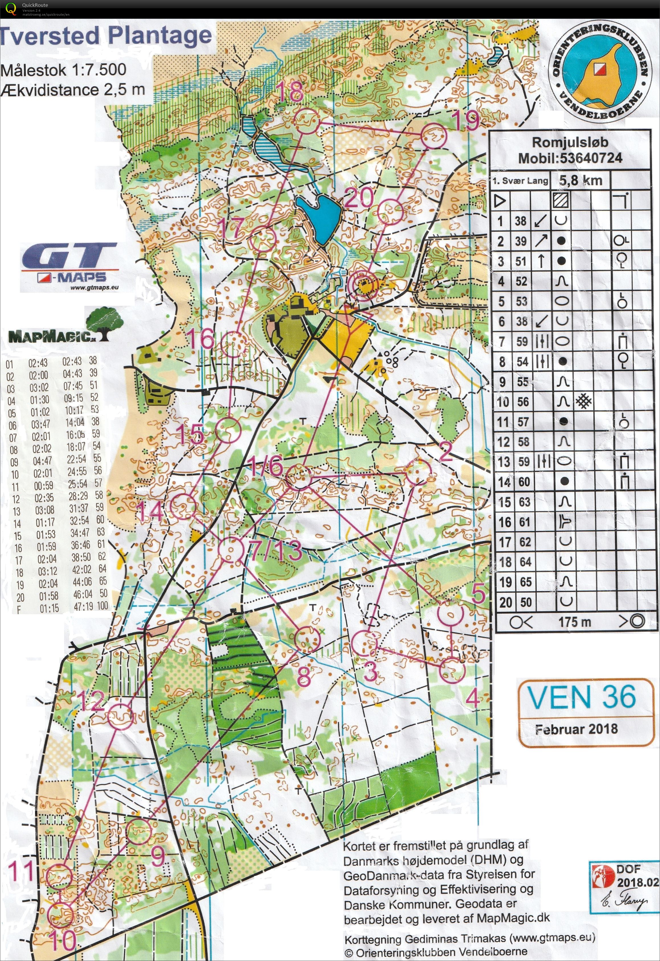 Tversted Plantage - bane 1 (28-12-2018)