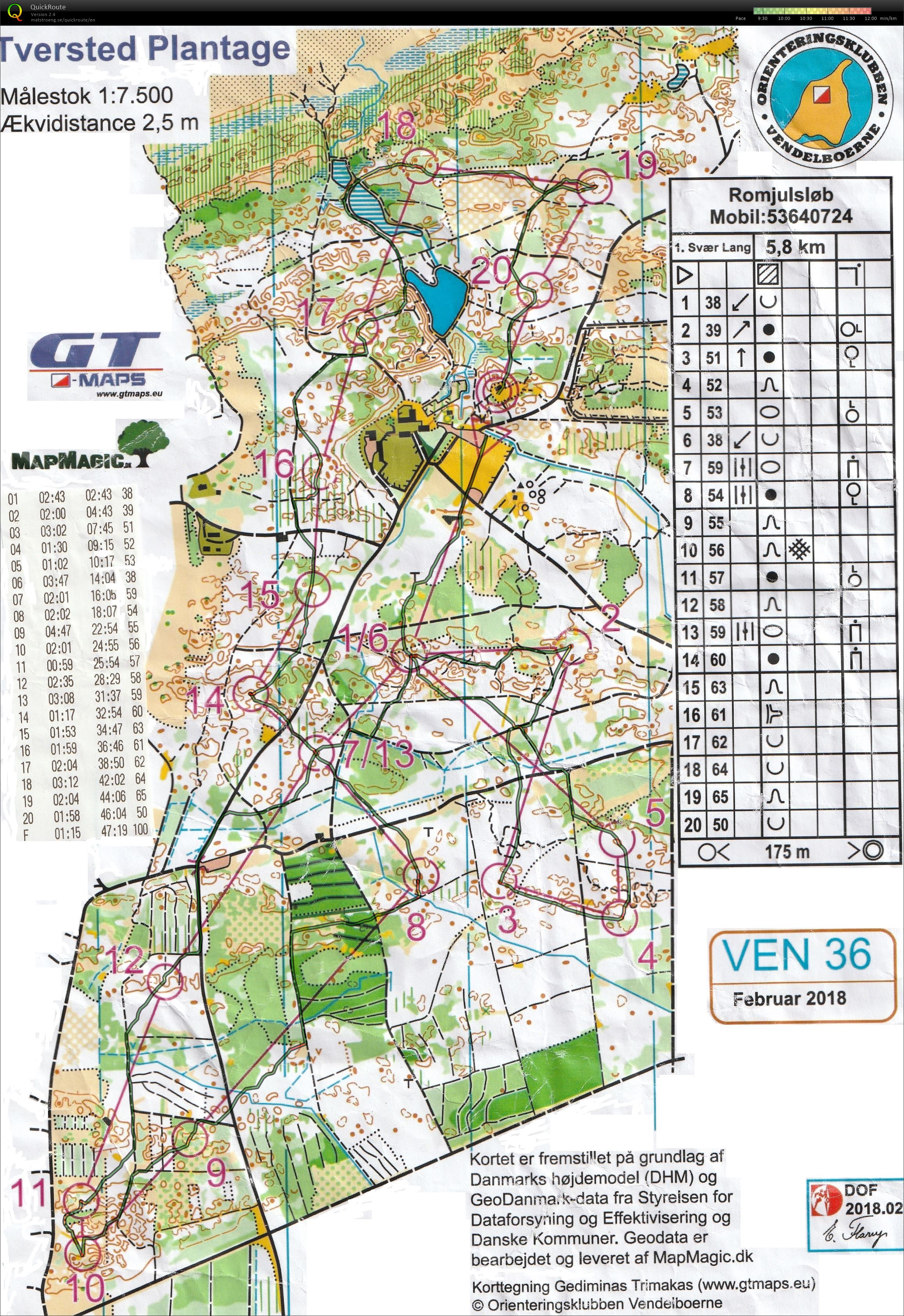 Tversted Plantage - bane 1 (28-12-2018)