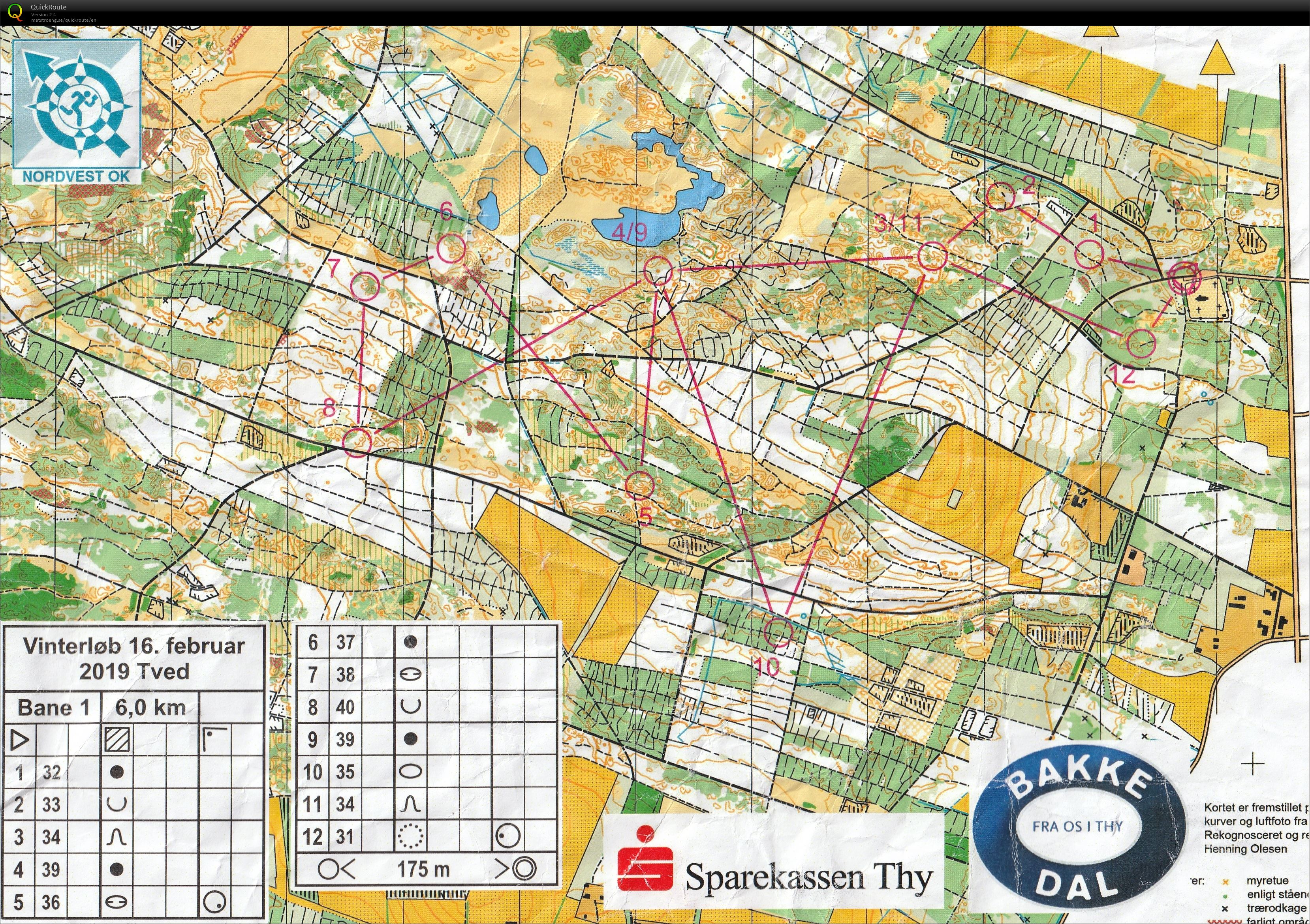 Nordvest OK tr-løb Tved - bane 1 (16/02/2019)