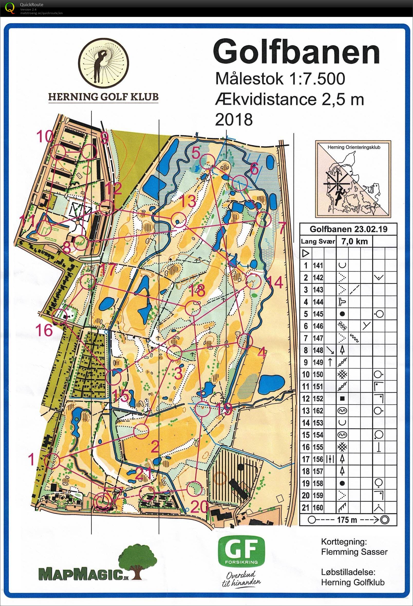 Herning Golfbane - lang svær (2019-02-23)