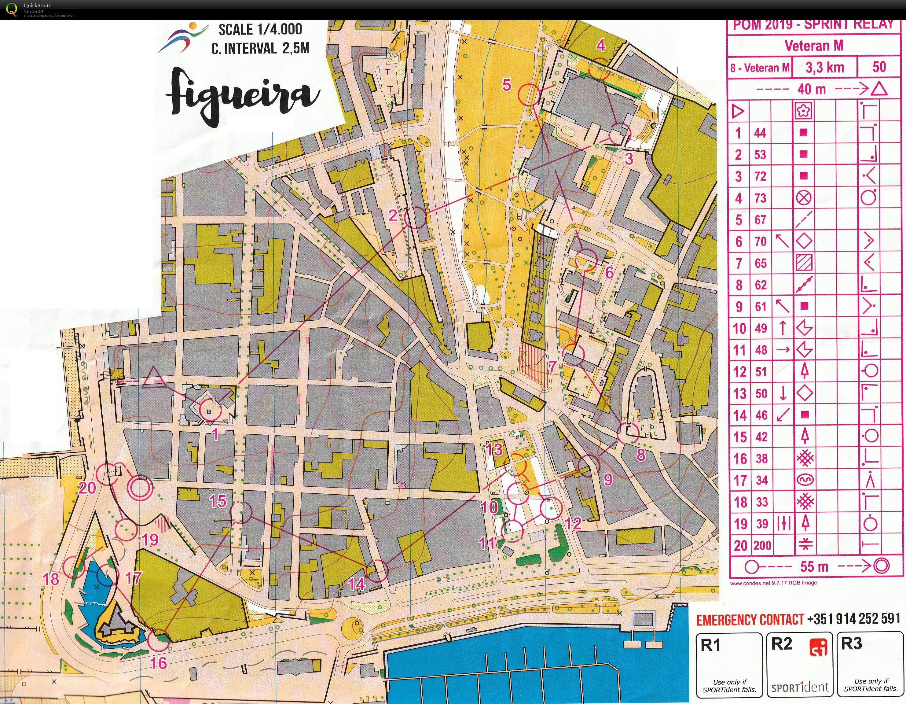 Portugal O-meeting sprint - veteraner (01/03/2019)