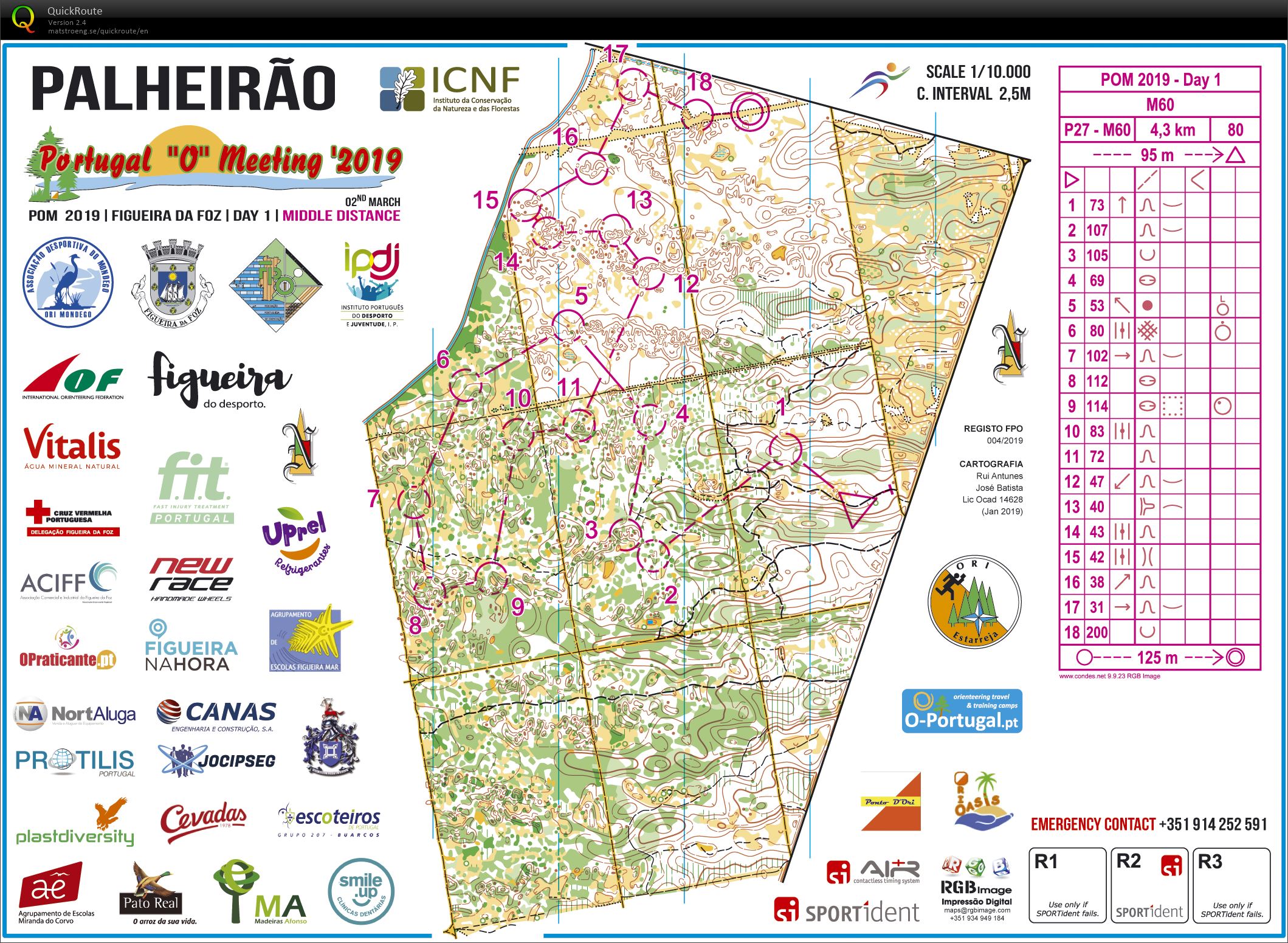 Portugal O-meeting Palheirao mellemdistance H60 (02.03.2019)