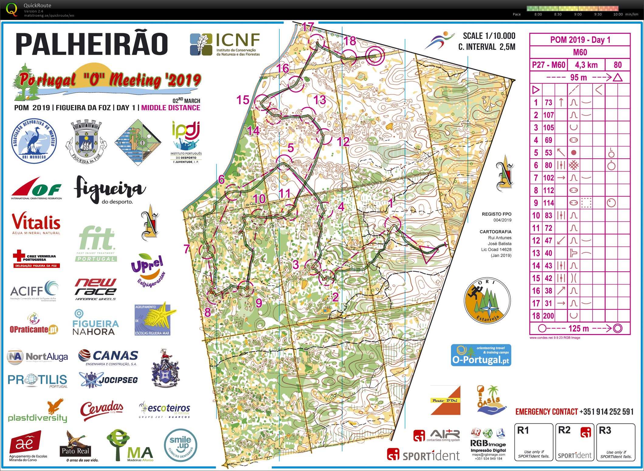 Portugal O-meeting Palheirao mellemdistance H60 (02.03.2019)