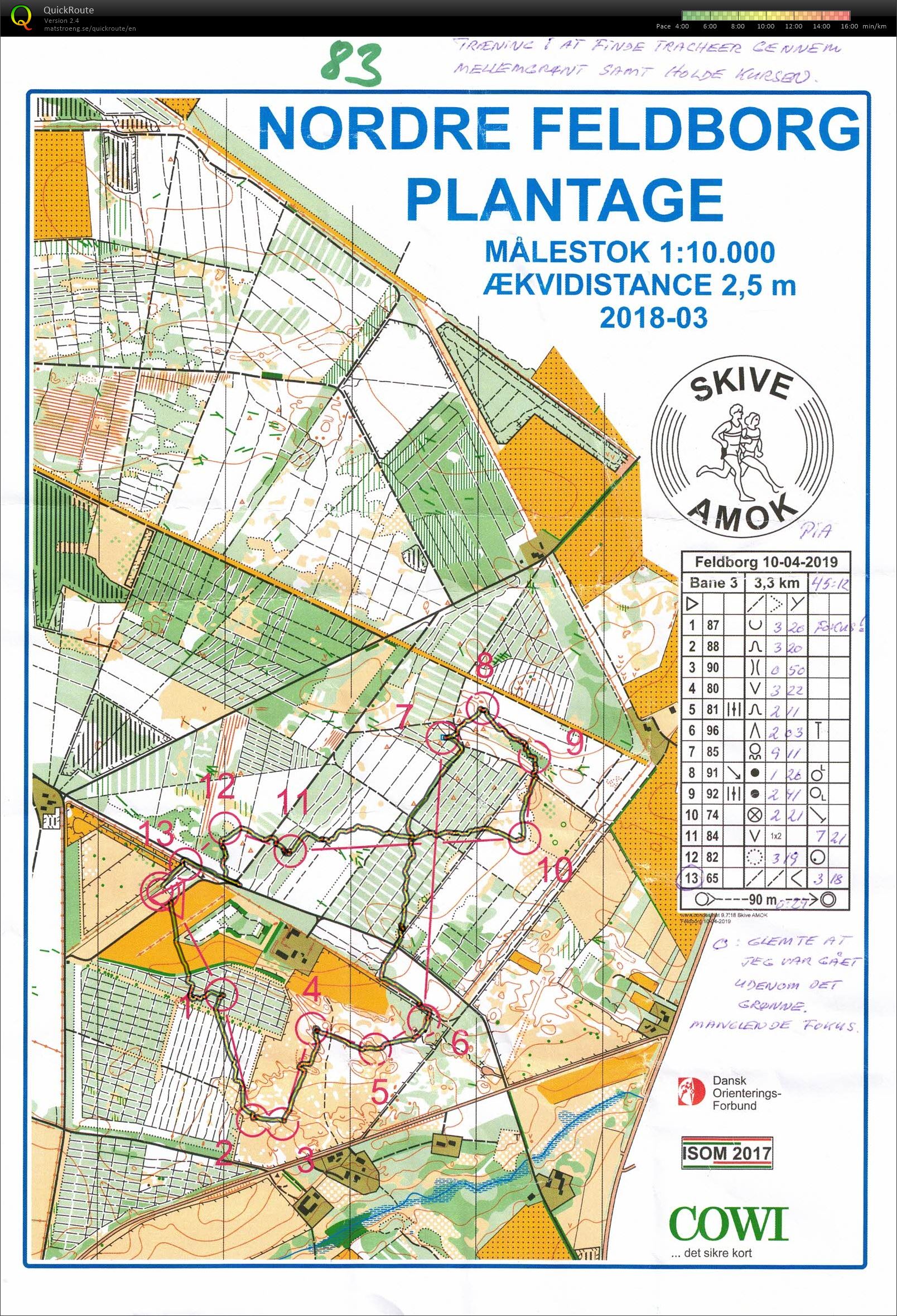 Nordre Feldborg Plantage, Bane 3, Pia Gade, 100419 (10-04-2019)