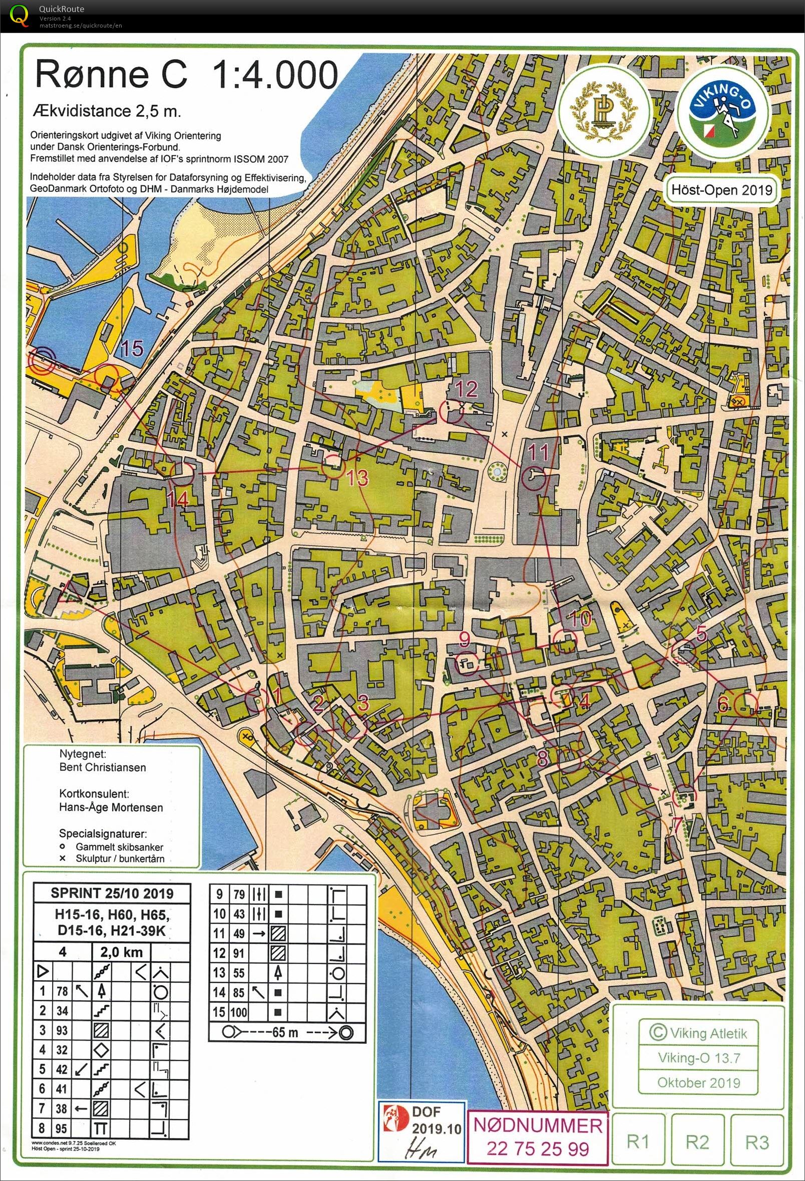 Høst open sprin, Rønne by, H65 (25.10.2019)