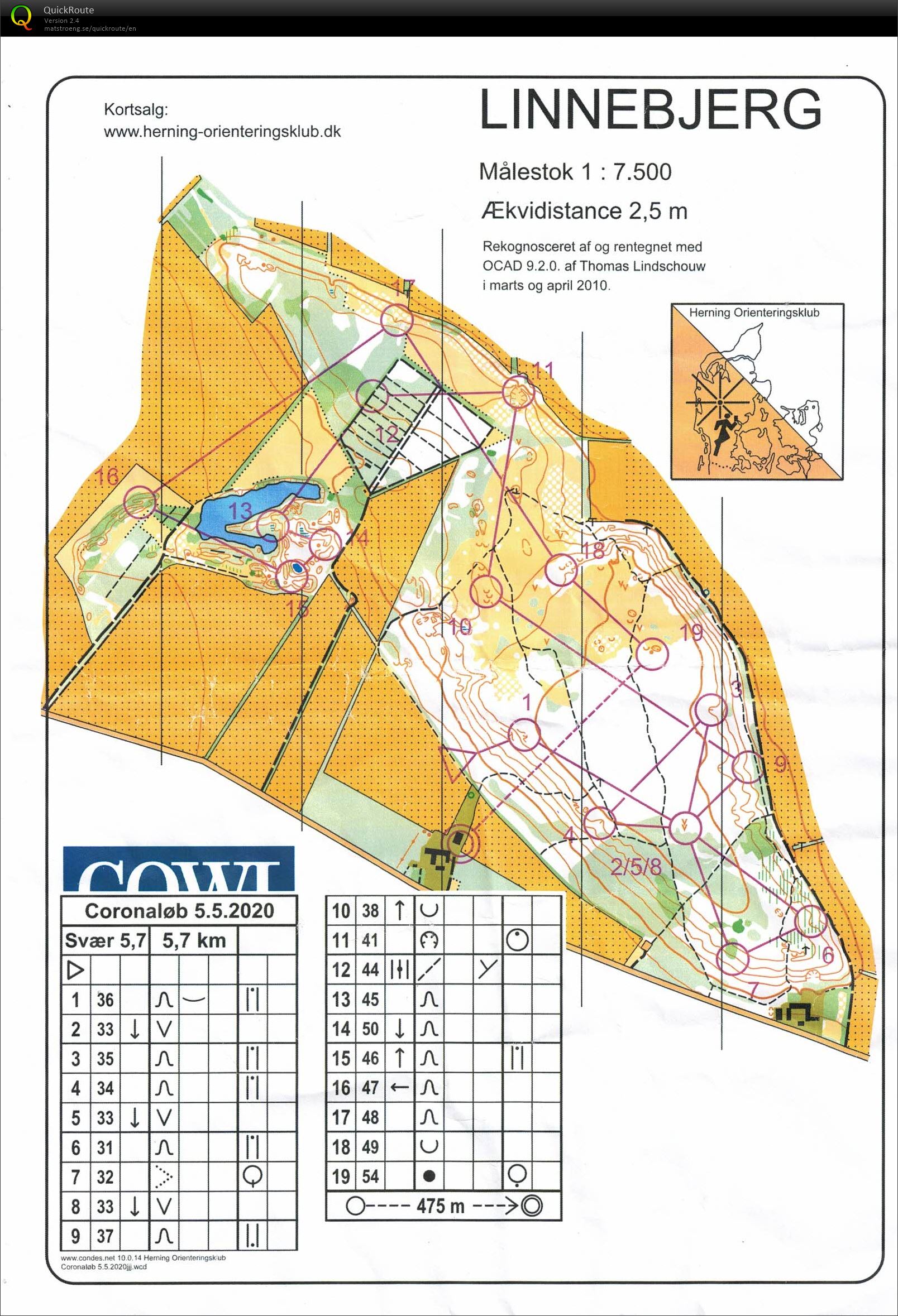 Linnebjerg Korona Bane Svær 5,7 km (05-05-2020)