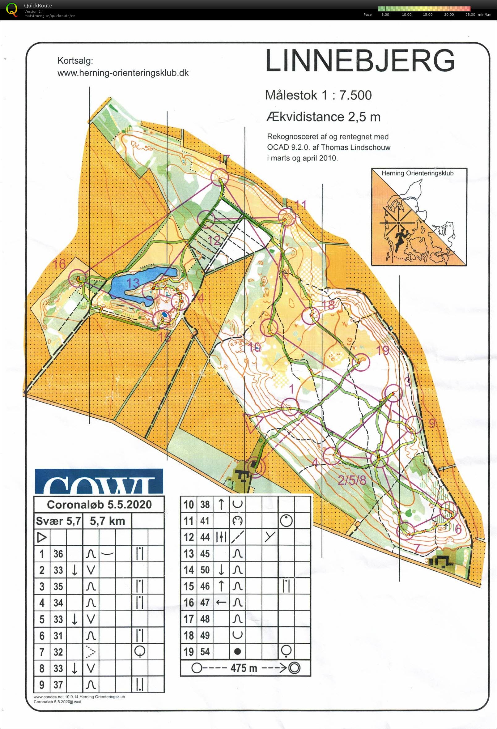 Linnebjerg Korona Bane Svær 5,7 km (2020-05-05)