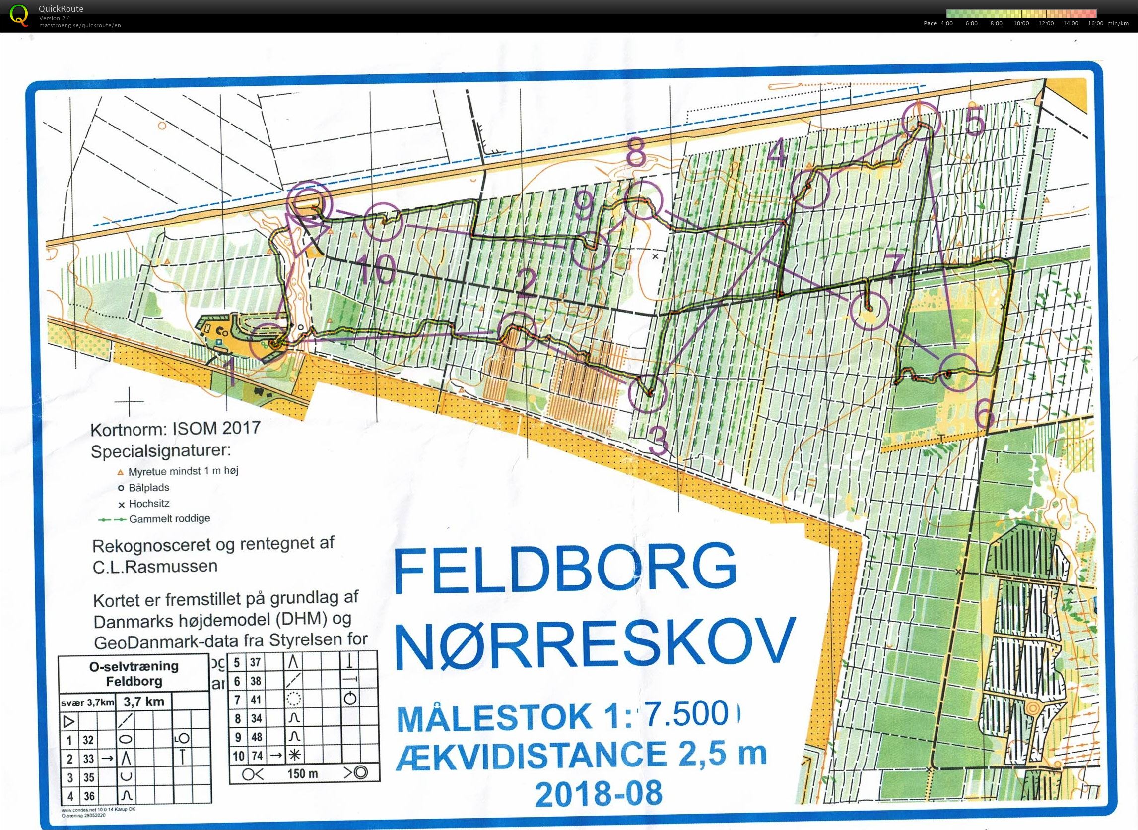 Feldborg Nørreskov, Bane 3,7 km, Pia Gade, 300520 (30.05.2020)