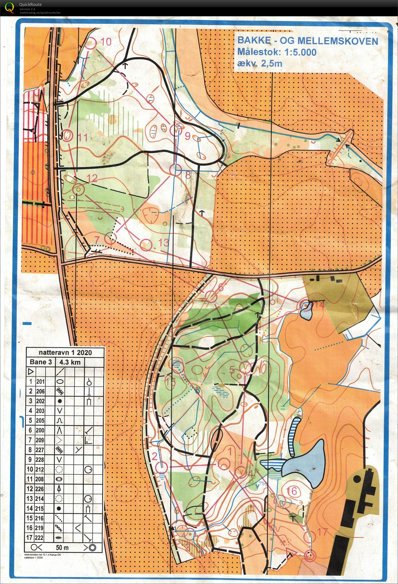 Bakke- og Mellemskoven Natteravn 1 bane 3 (08-10-2020)