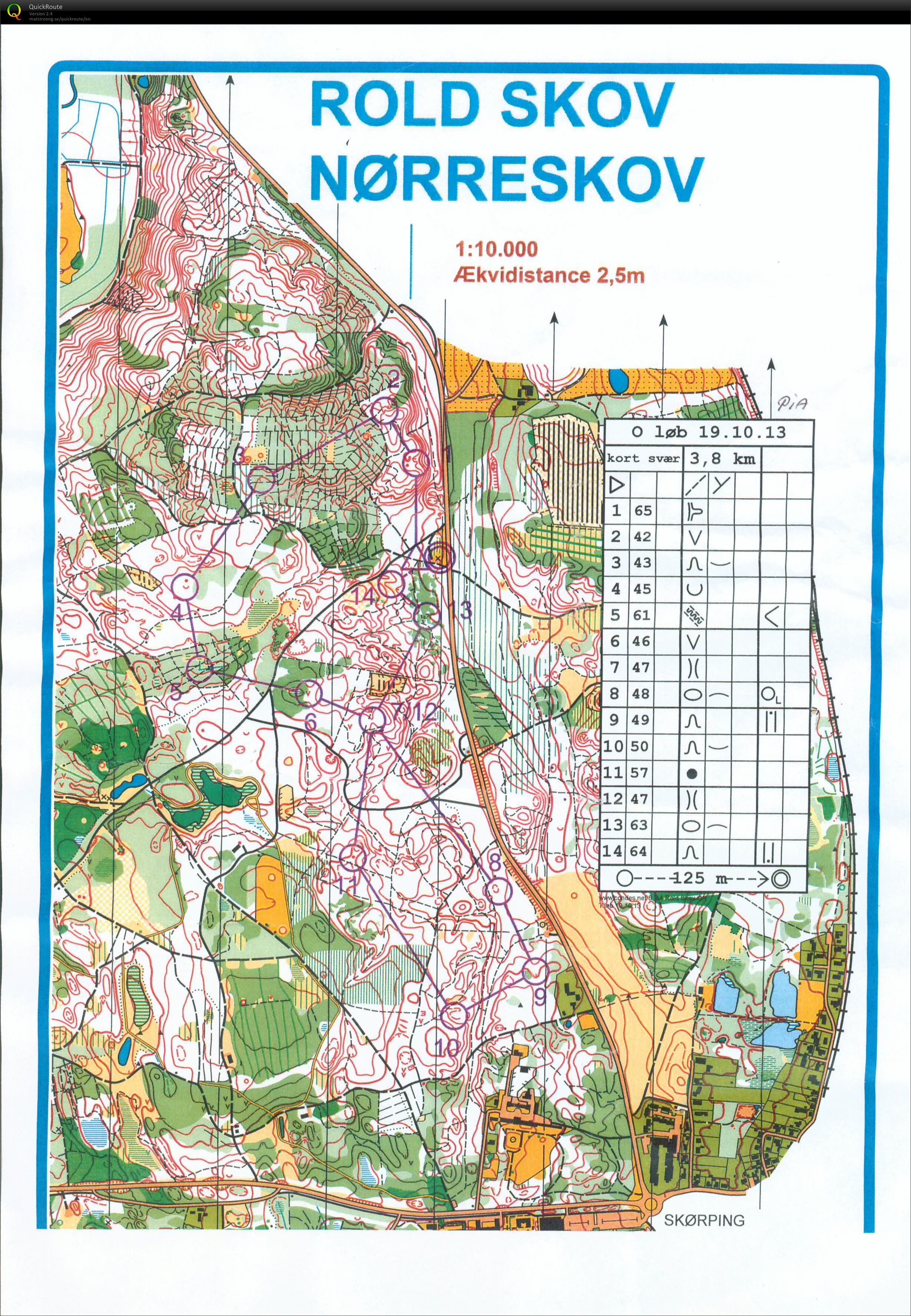 Rold Nørreskov, Bane 3,8 km, Pia Gade 191013 (19/10/2013)