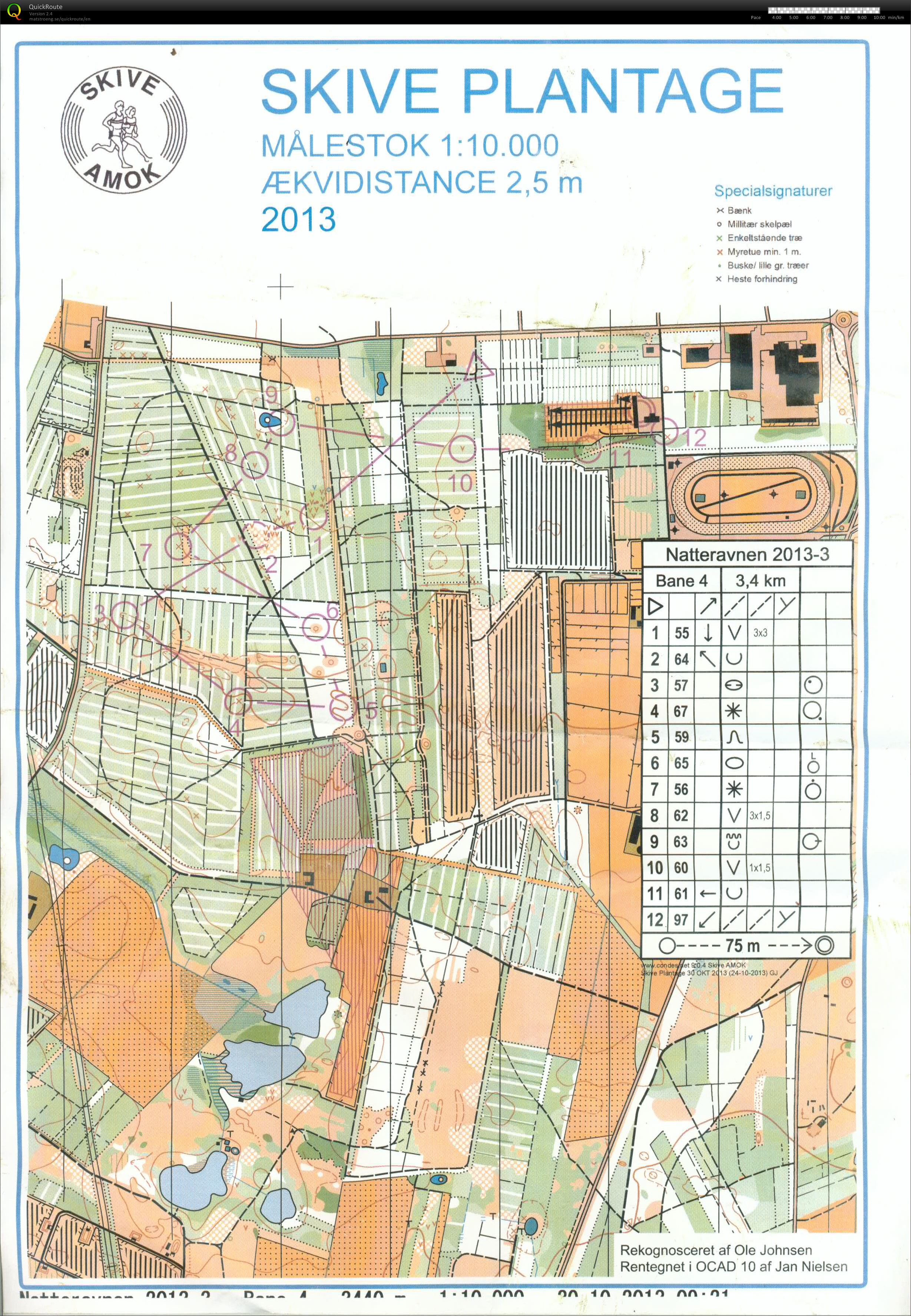 Skive Plantage, Natteravn 3, Bane 4, Pia Gade, 301013 (30.10.2013)