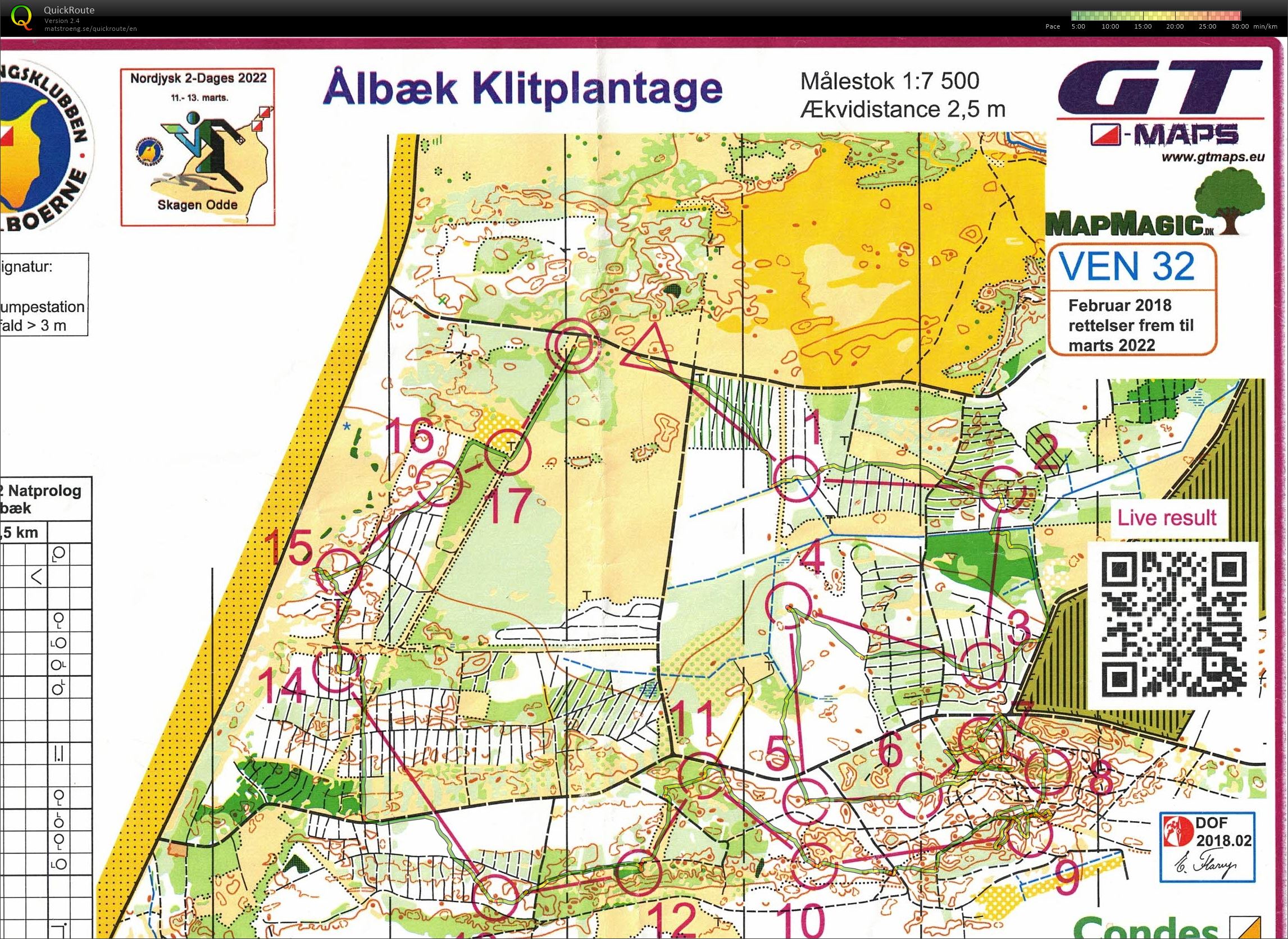 Ålbæk Klitplantage, Nat, Bane 2 (11.03.2022)