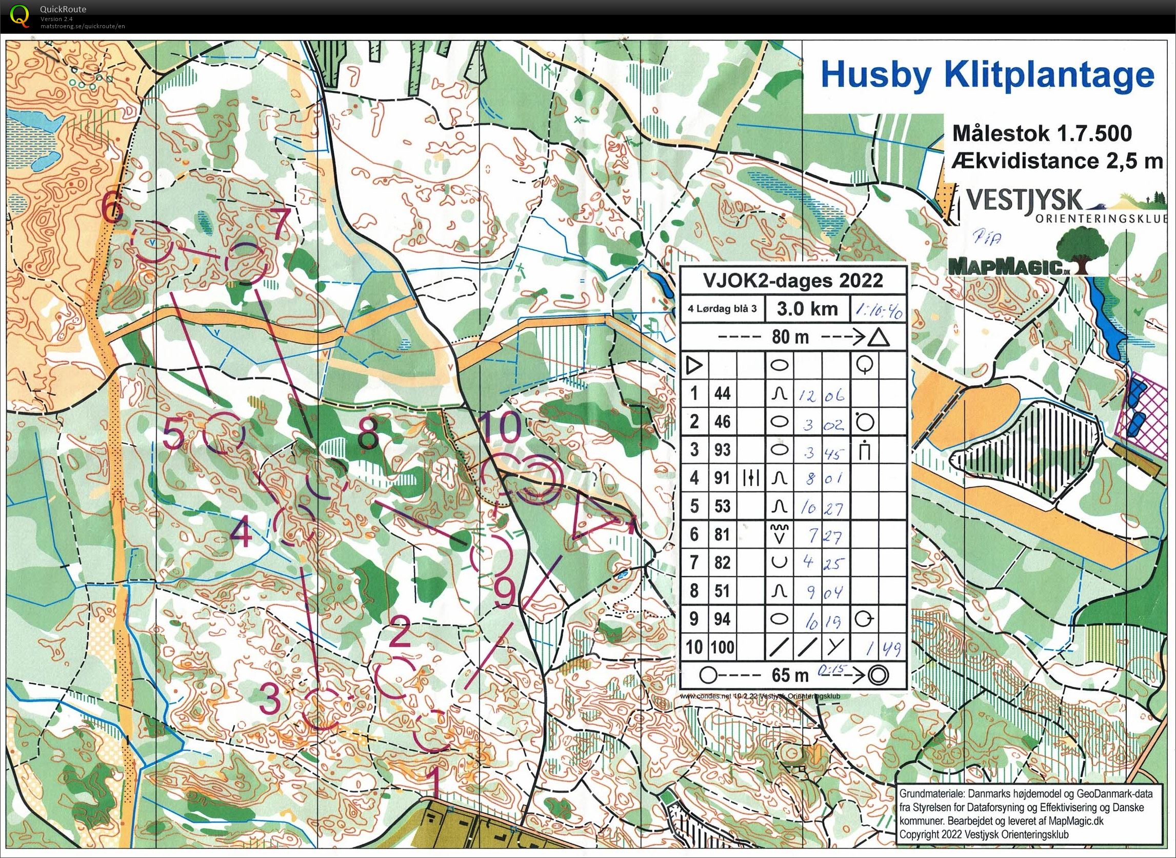 Husby Klitplantage, Vestysk 2-dages, Bane 3 km svær, Pia Gade, 180622 (18-06-2022)