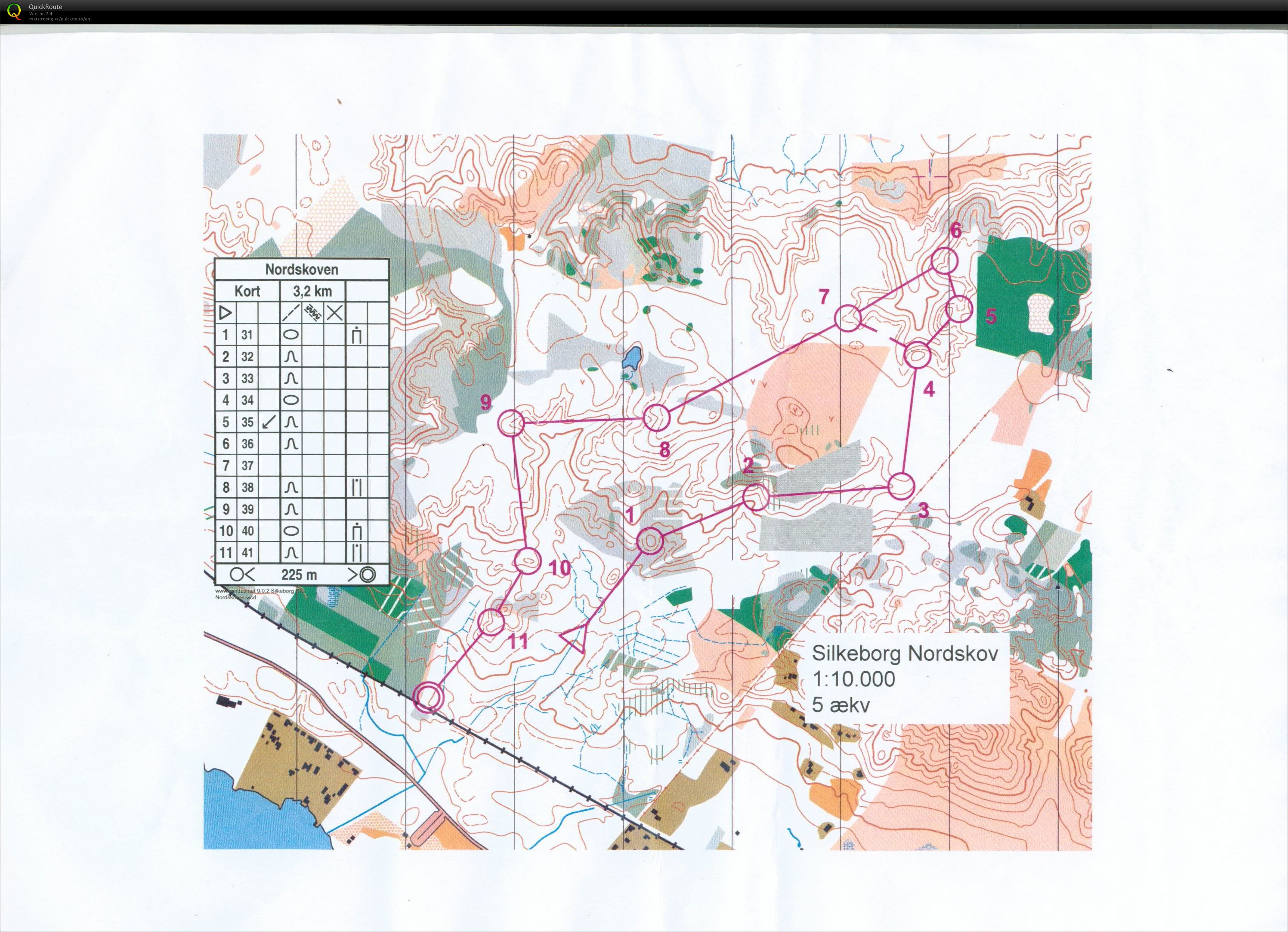 Kurvekursus, Silkeborg Nordskov, 3,2 km Pia Gade 161113 (16/11/2013)