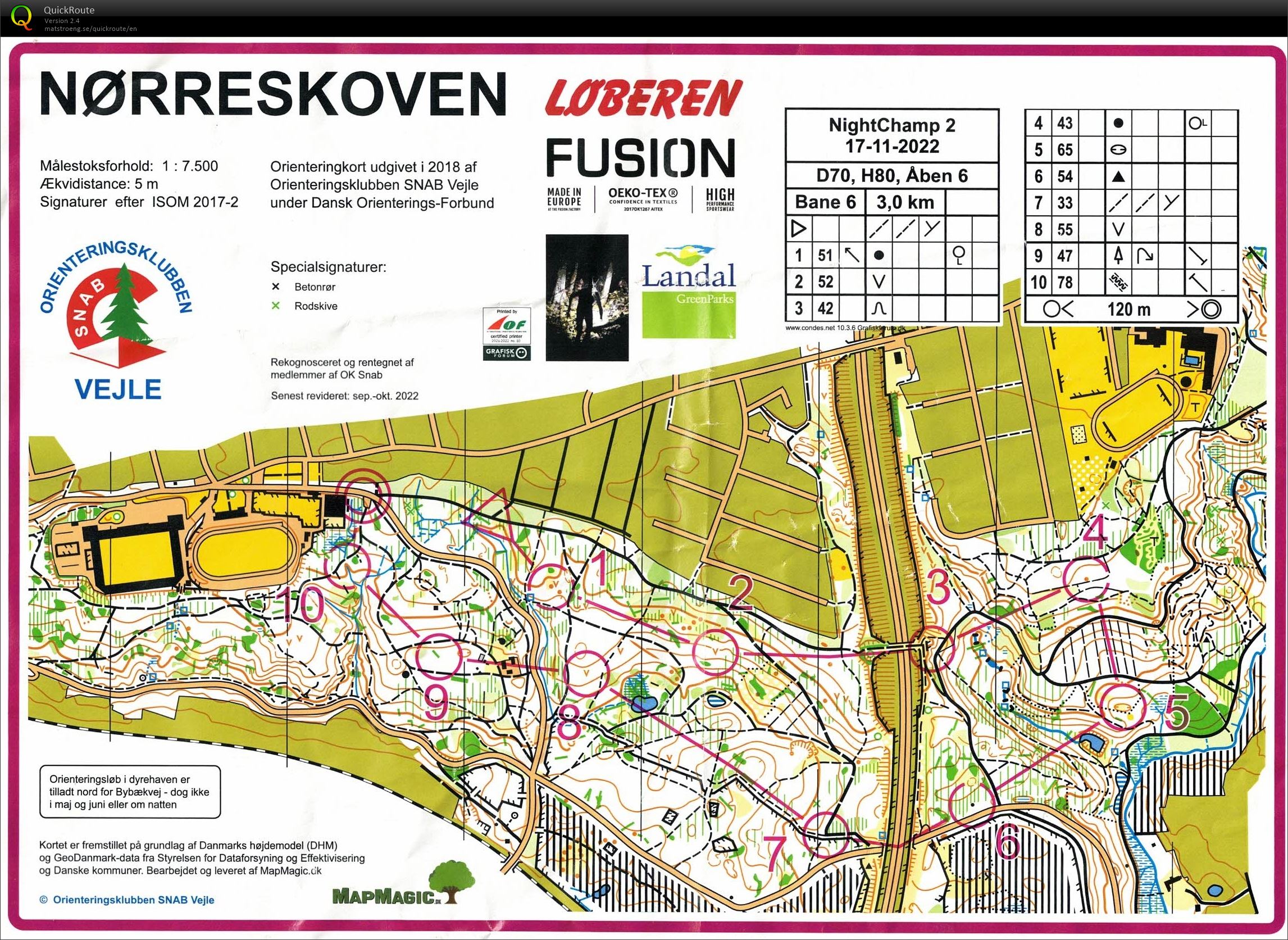 Nørreskoven, Nightchamp 2, Bane 6, Pia Gade (2022-11-17)