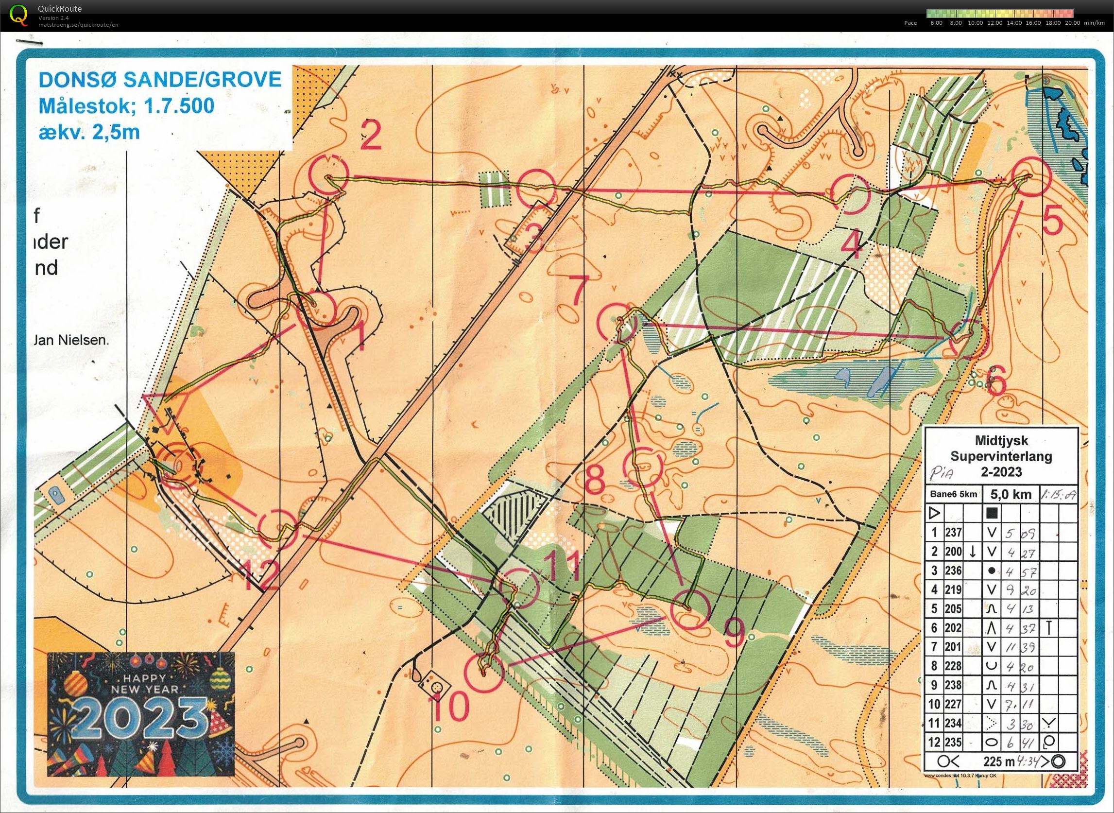 Donsø Sande, Supervinterlang, Bane 5 km, Pia Gade, 010123 (01/01/2023)