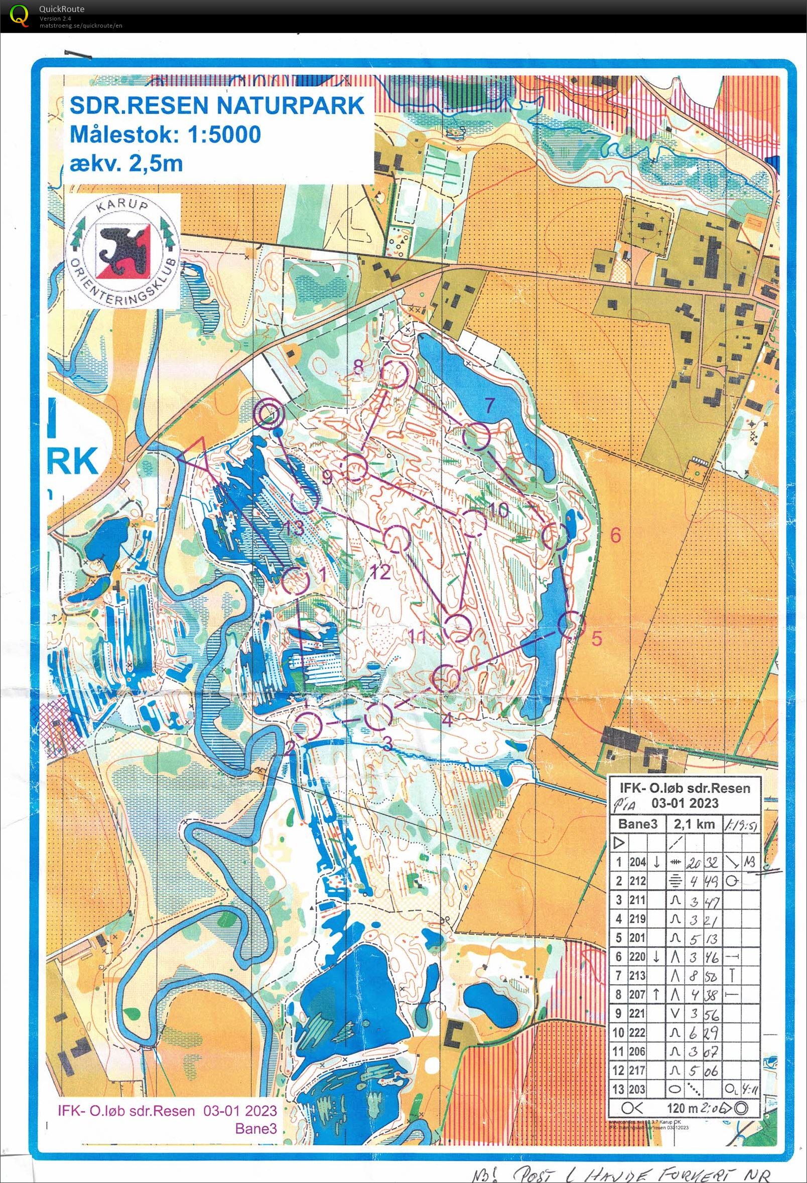 Sdr. Resen Naturpark, IFK, Bane 3, Pia Gade, 030123 (03-01-2023)