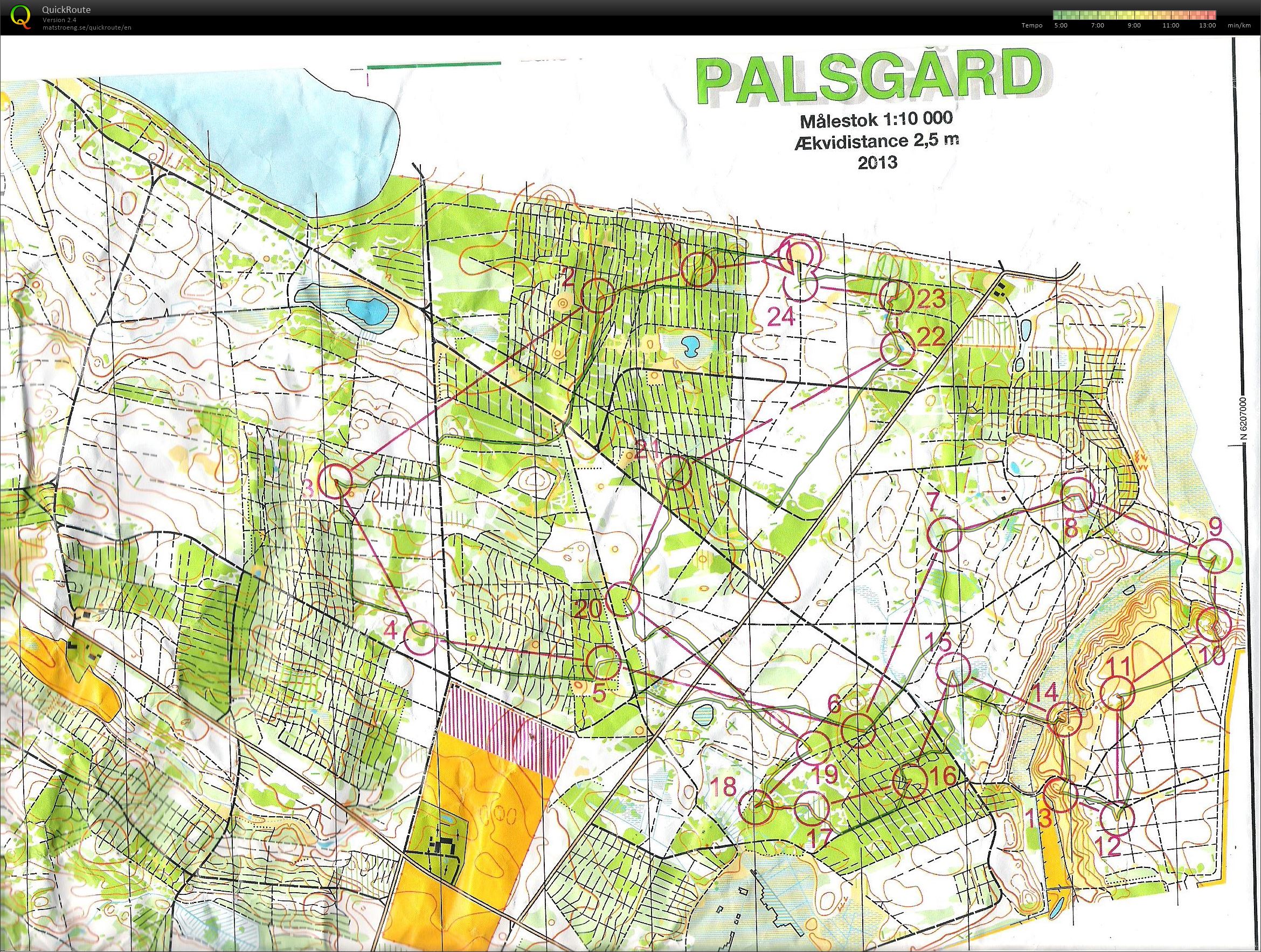 Palsgård Plantage - Bane 1 - 8,0 km. (26/10/2013)