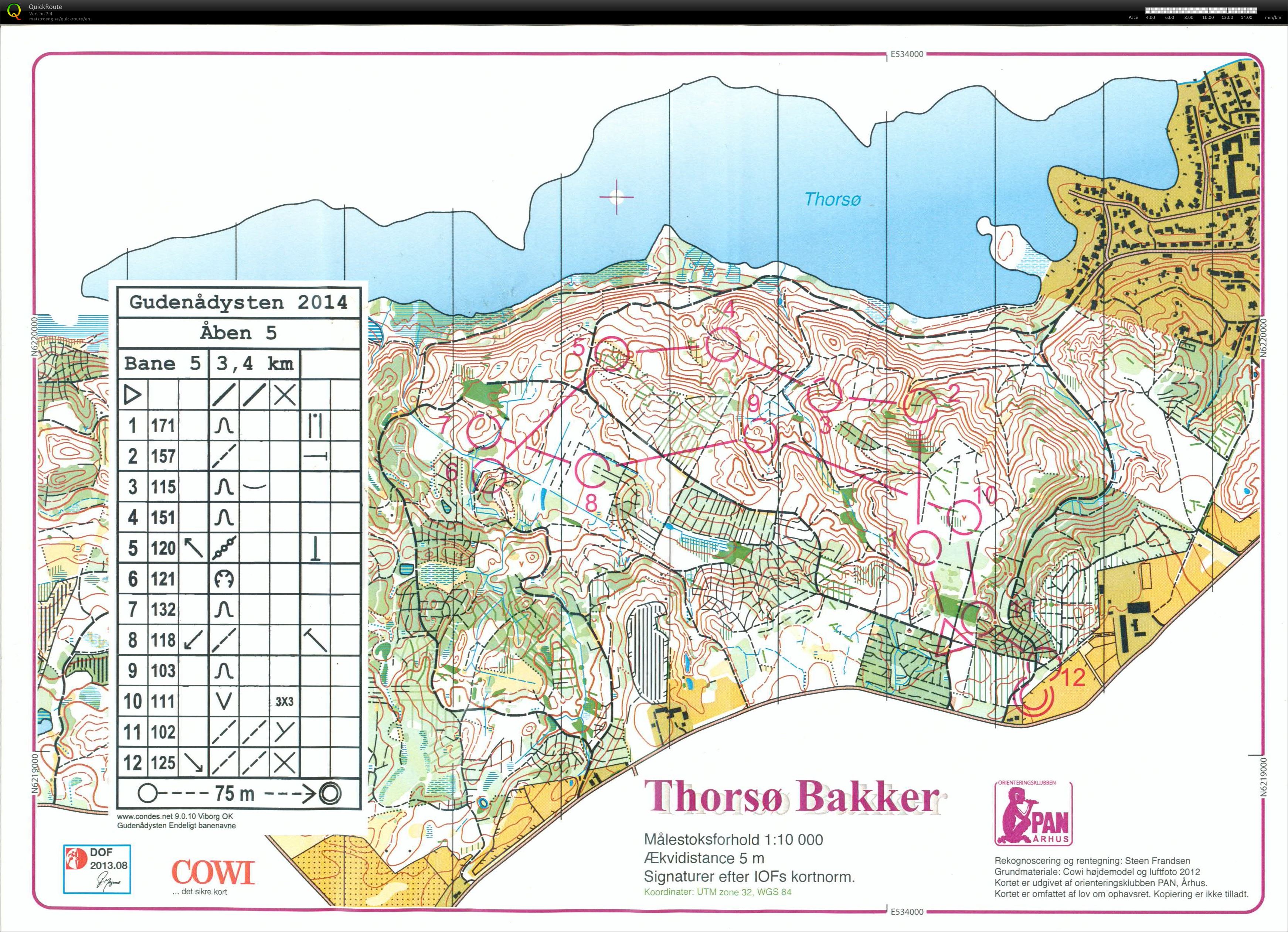 Thorsø Bakker, bane Åben 5, Pia Gade, 130414 (13.04.2014)