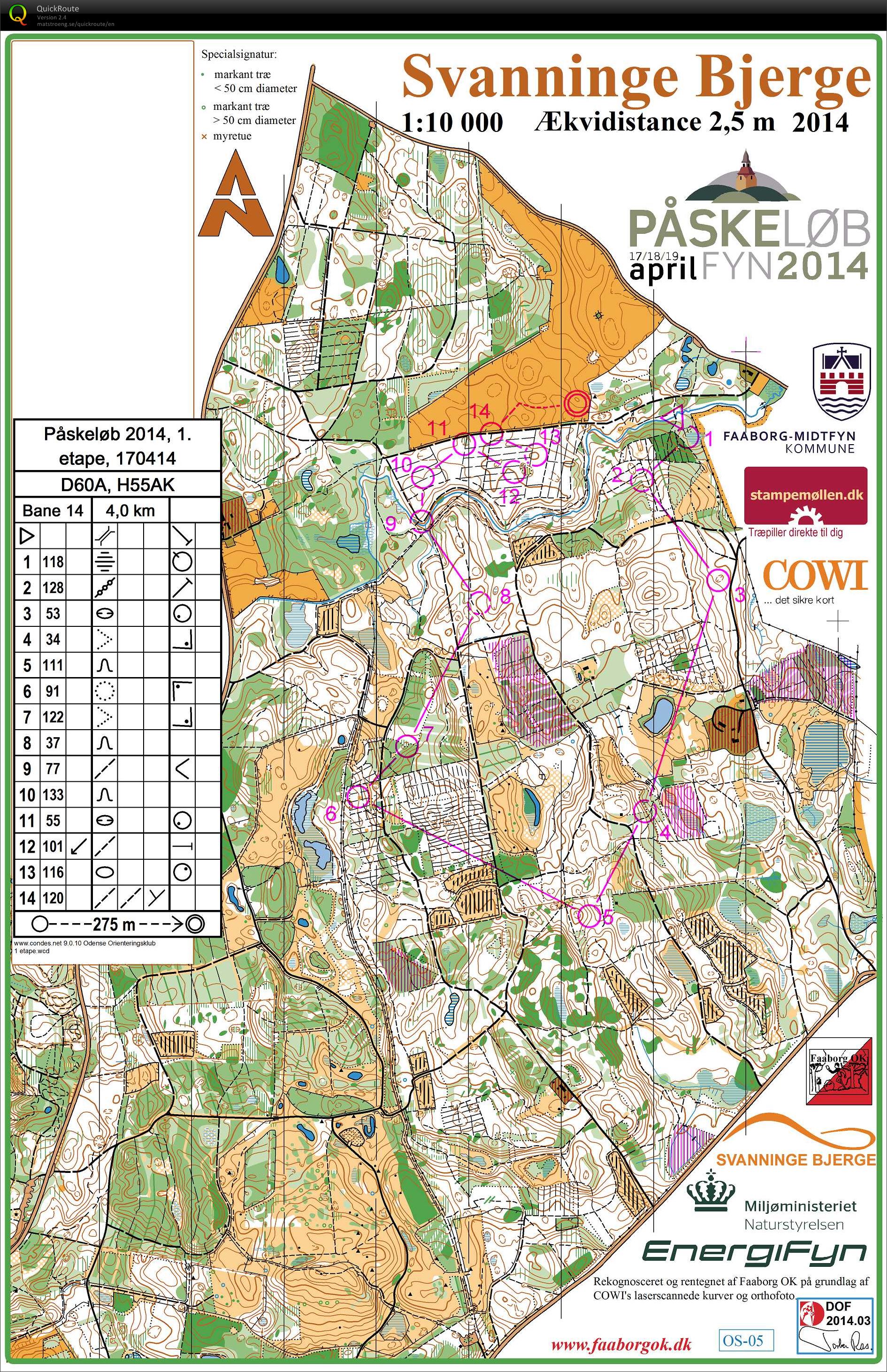 Svanninge Bjerge, påskeløb 1. etape, D60, Pia gade, 170414 (17/04/2014)