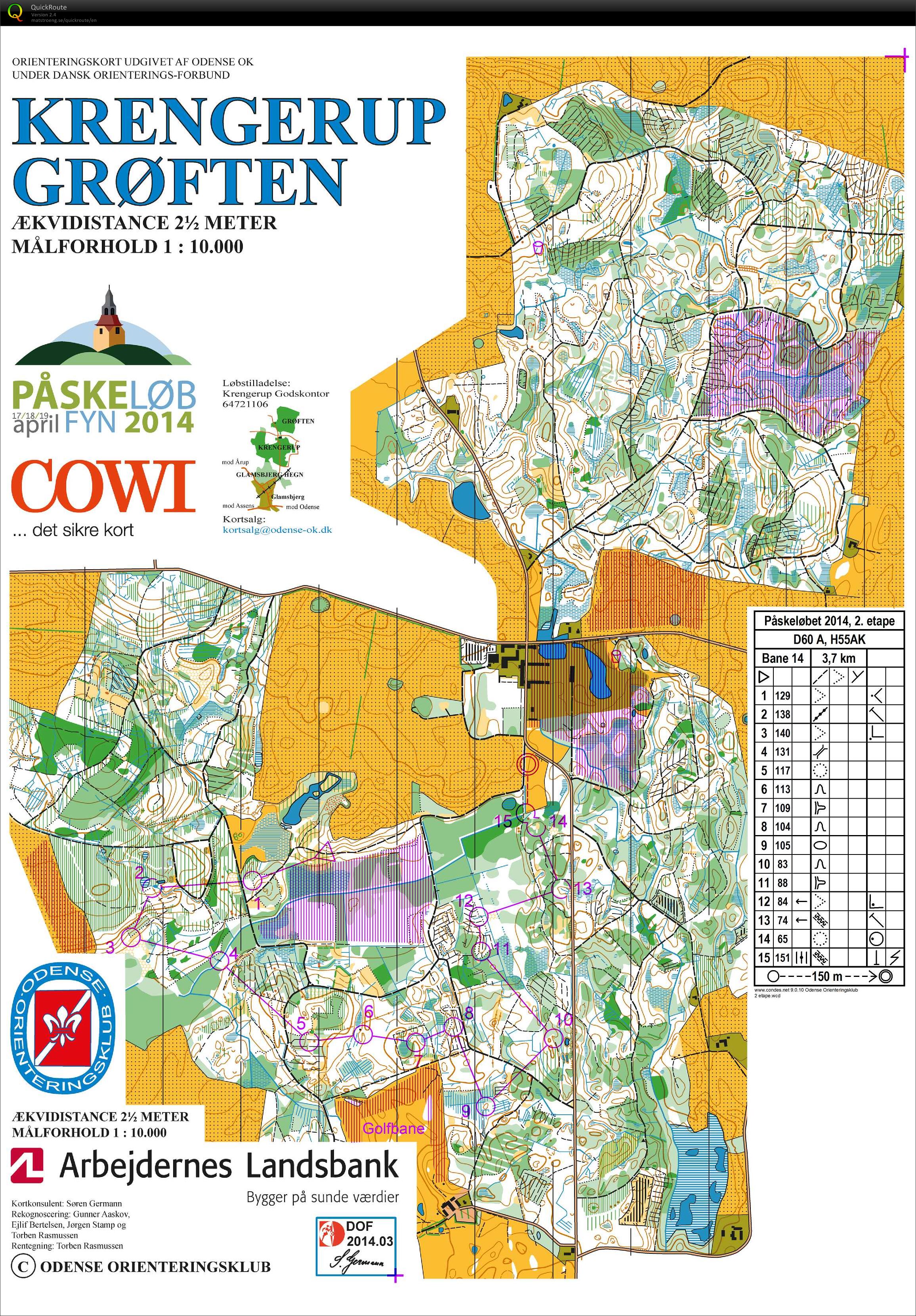 Krengerup Grøften, påskeløb 2. etape, D60, Pia Gade, 180414 (18-04-2014)