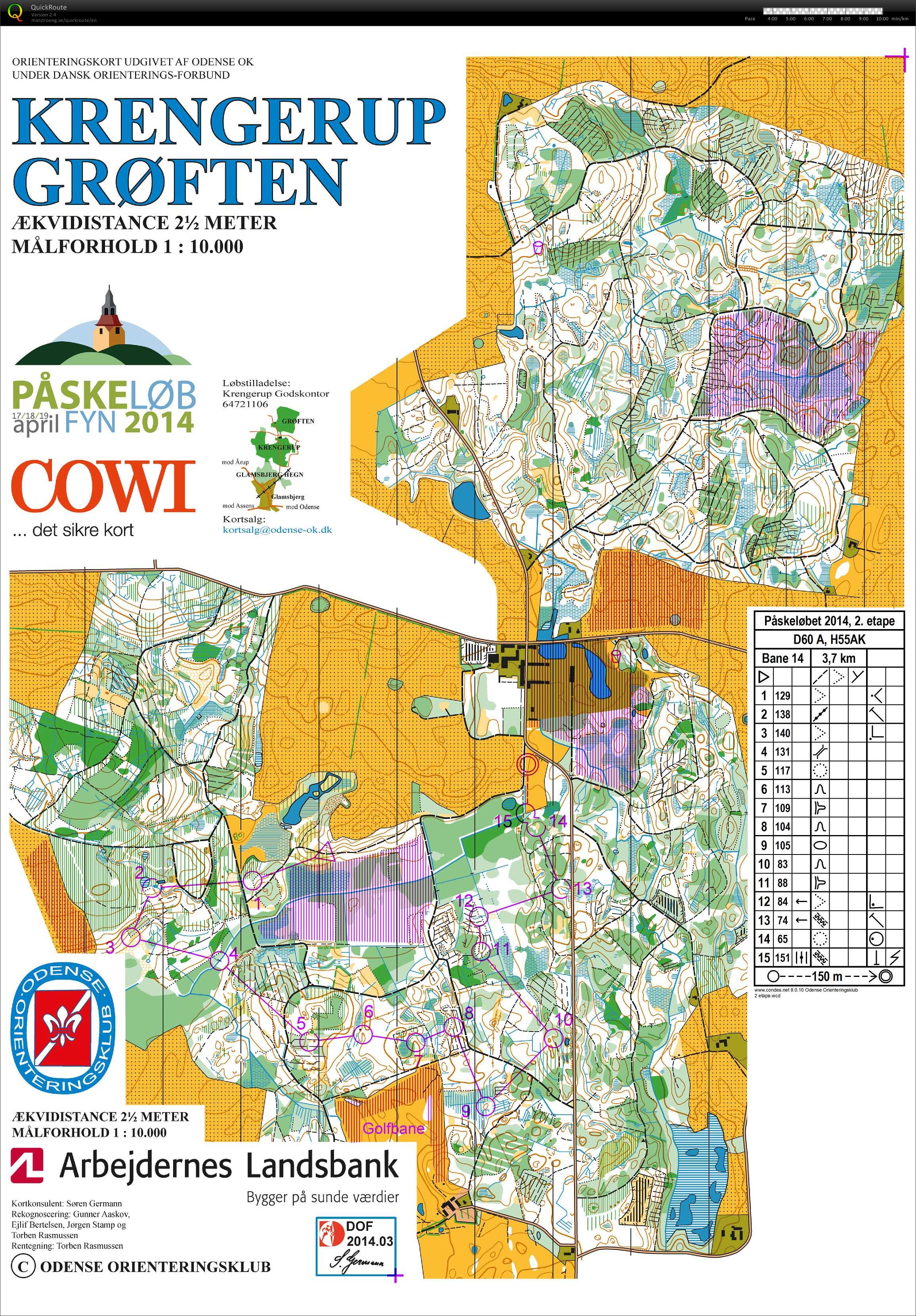 Krengerup Grøften, påskeløb 2. etape, D60, Pia Gade, 180414 (18-04-2014)